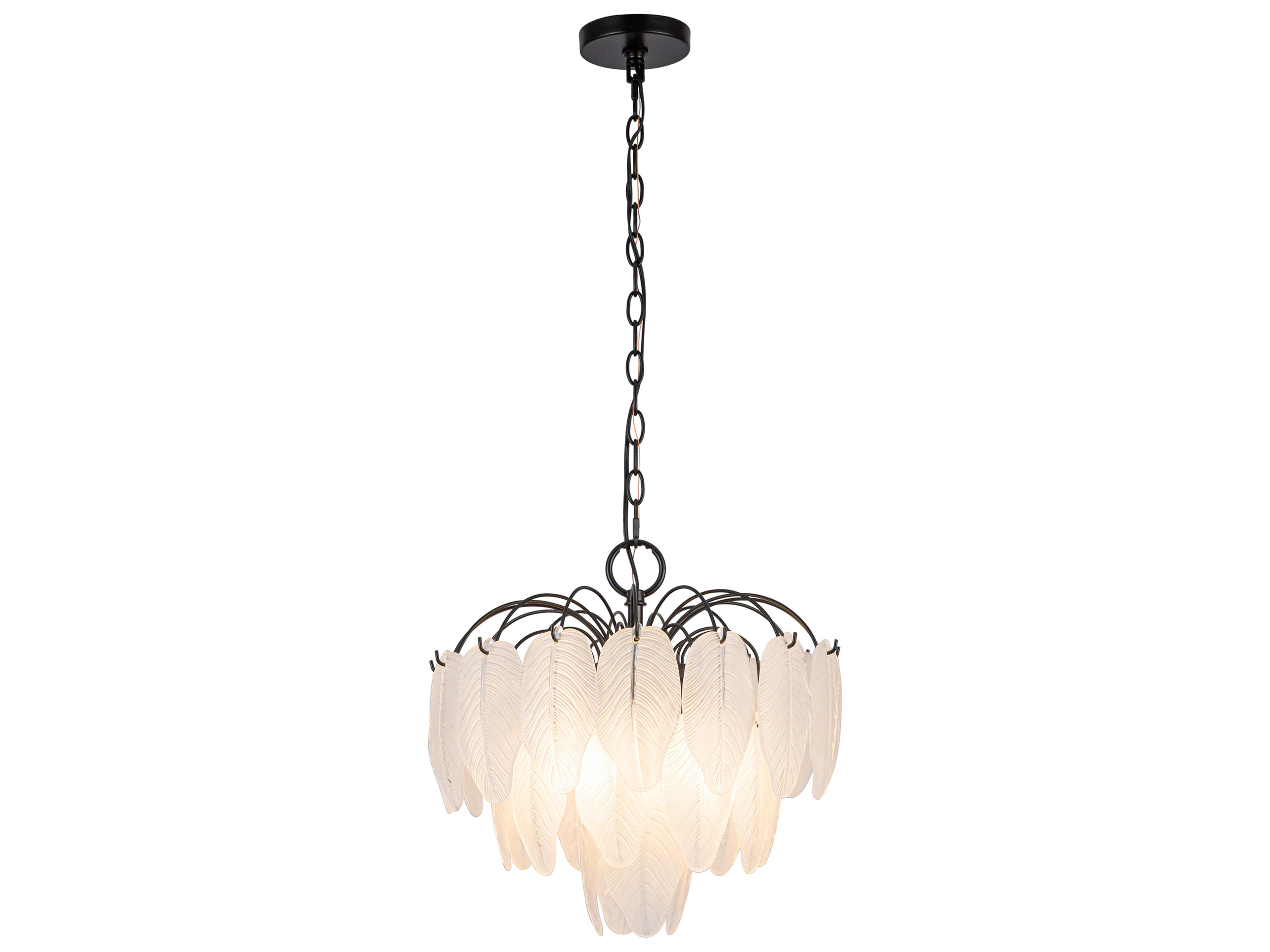 Artcraft Alessia 4-Light Black Chandelier