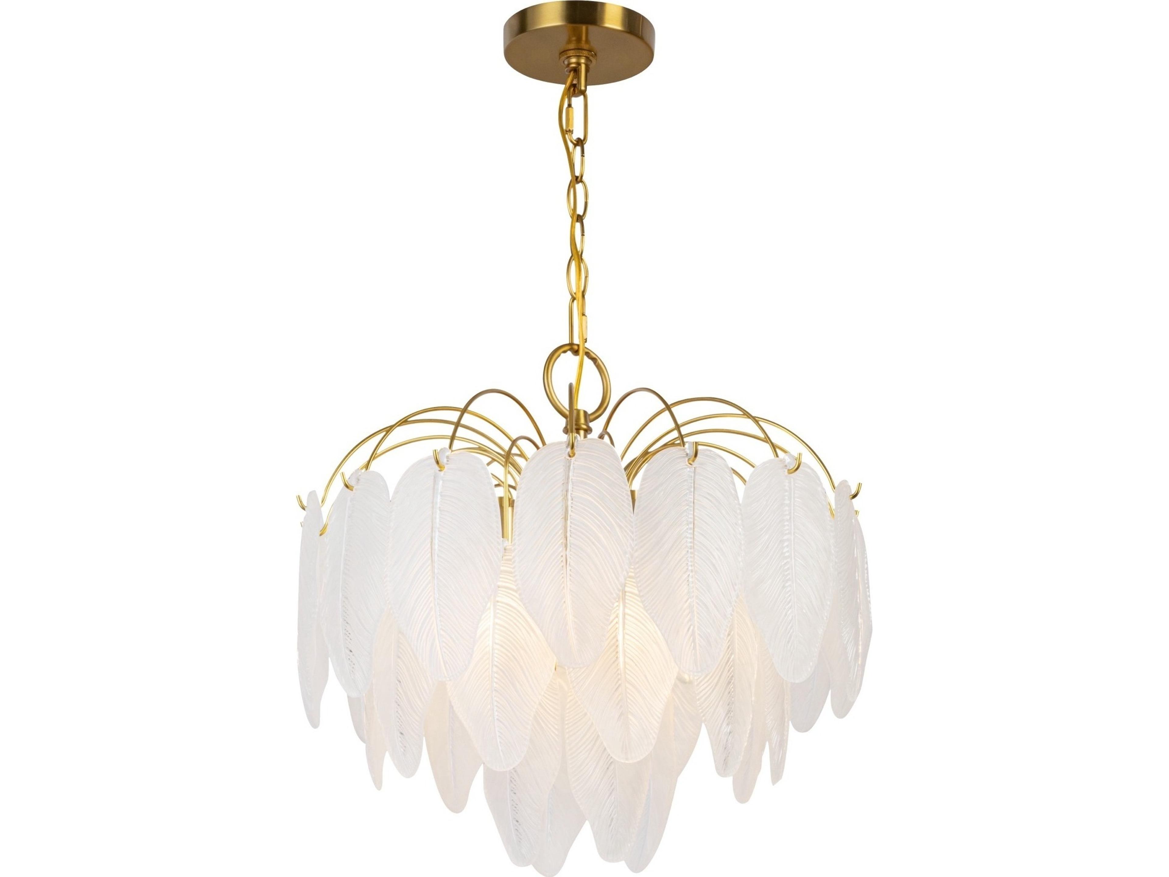 Alessia Four Light Chandelier Brushed Brass