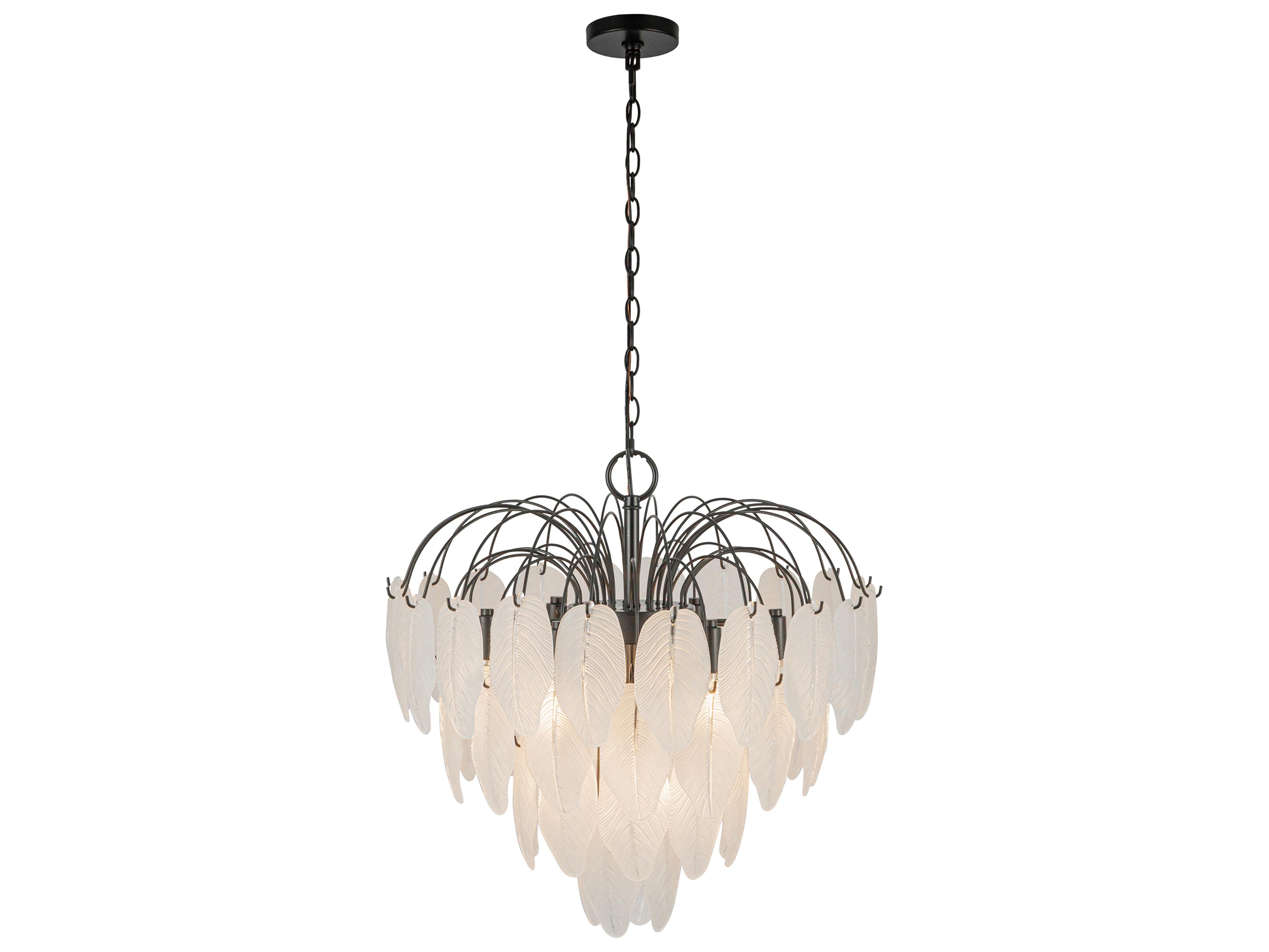 Artcraft Alessia 10-Light Black Tiered Chandelier