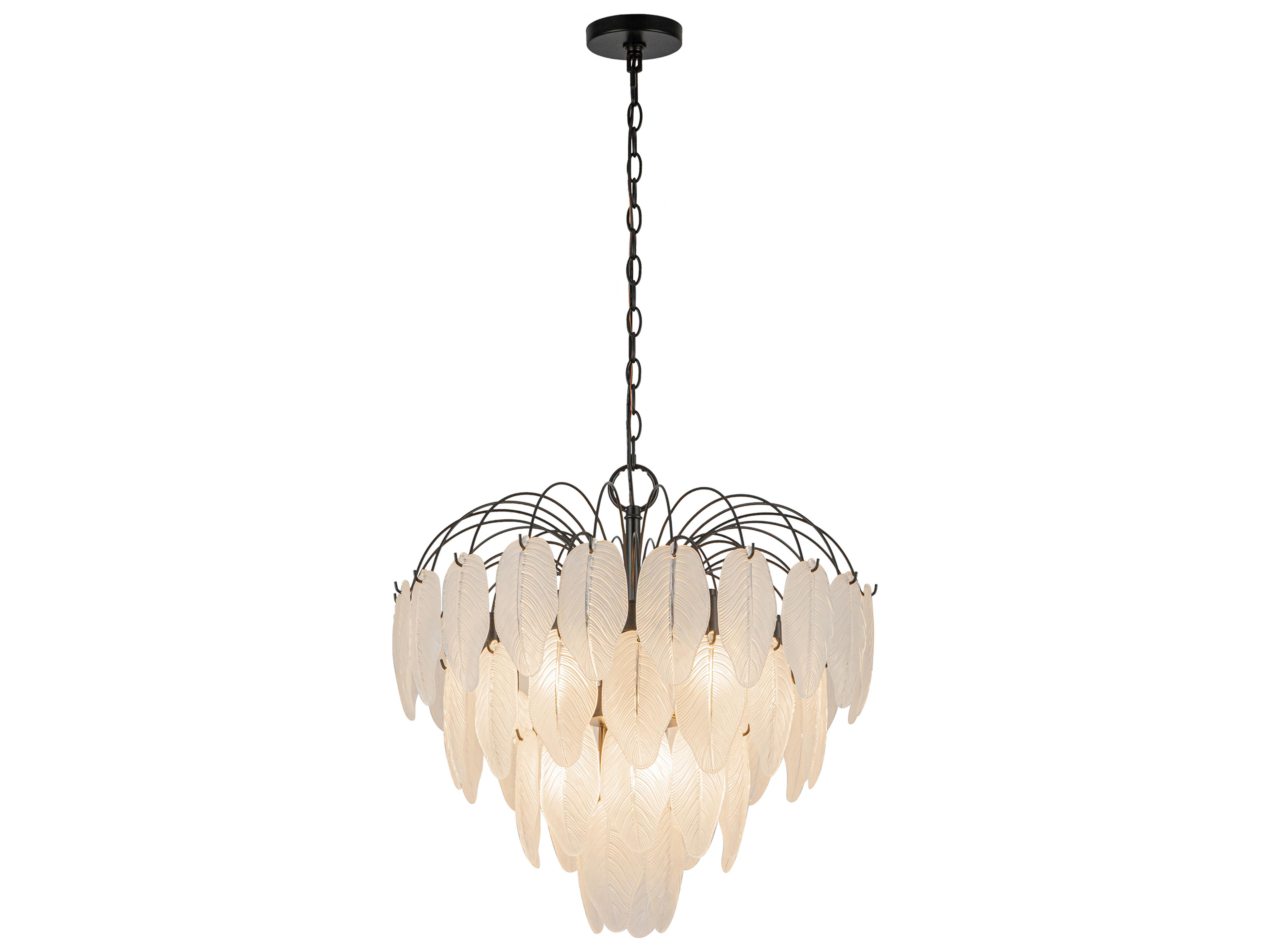 Artcraft Alessia 10-Light Black Tiered Chandelier