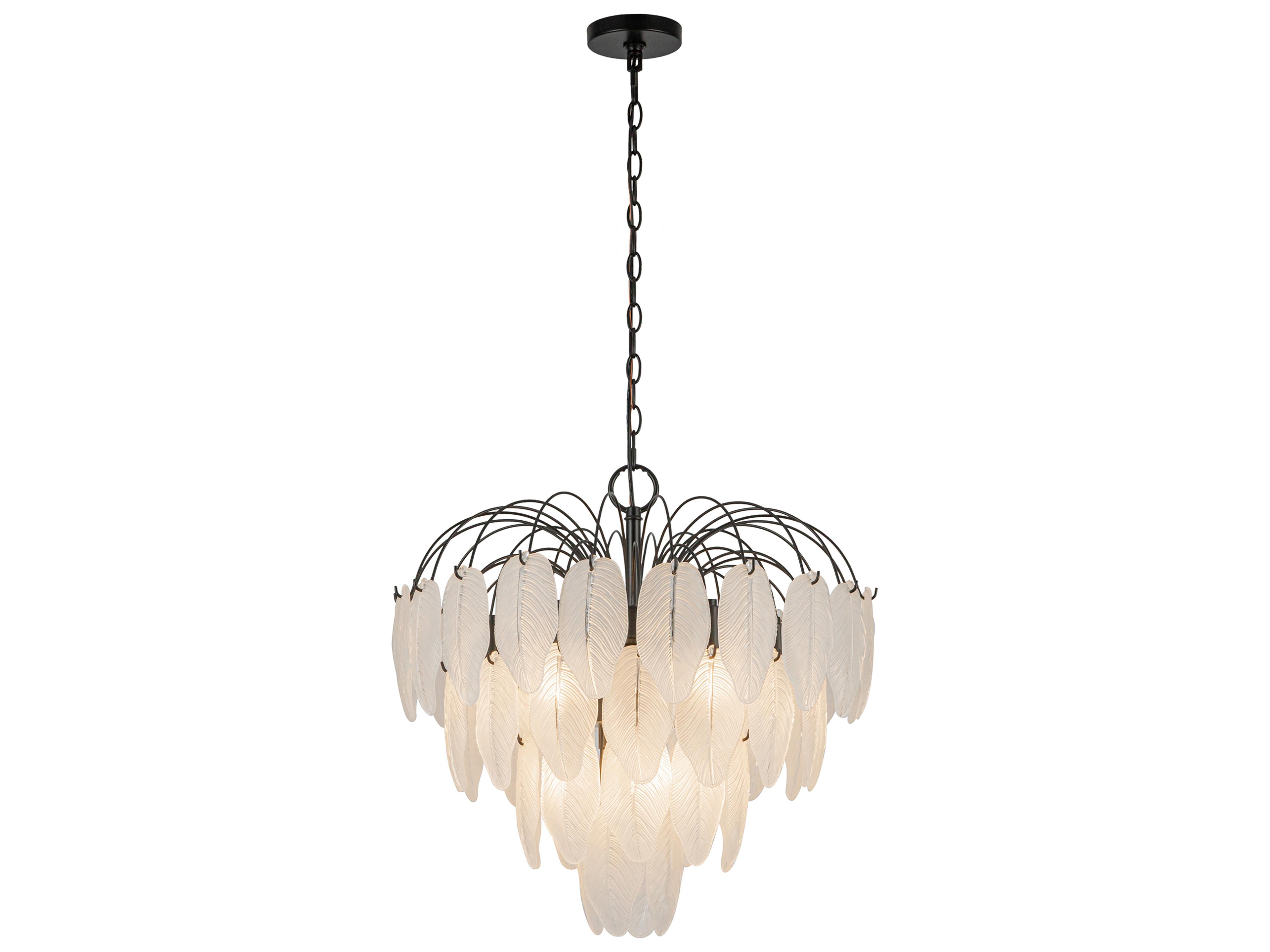 Artcraft Alessia 10-Light Black Tiered Chandelier