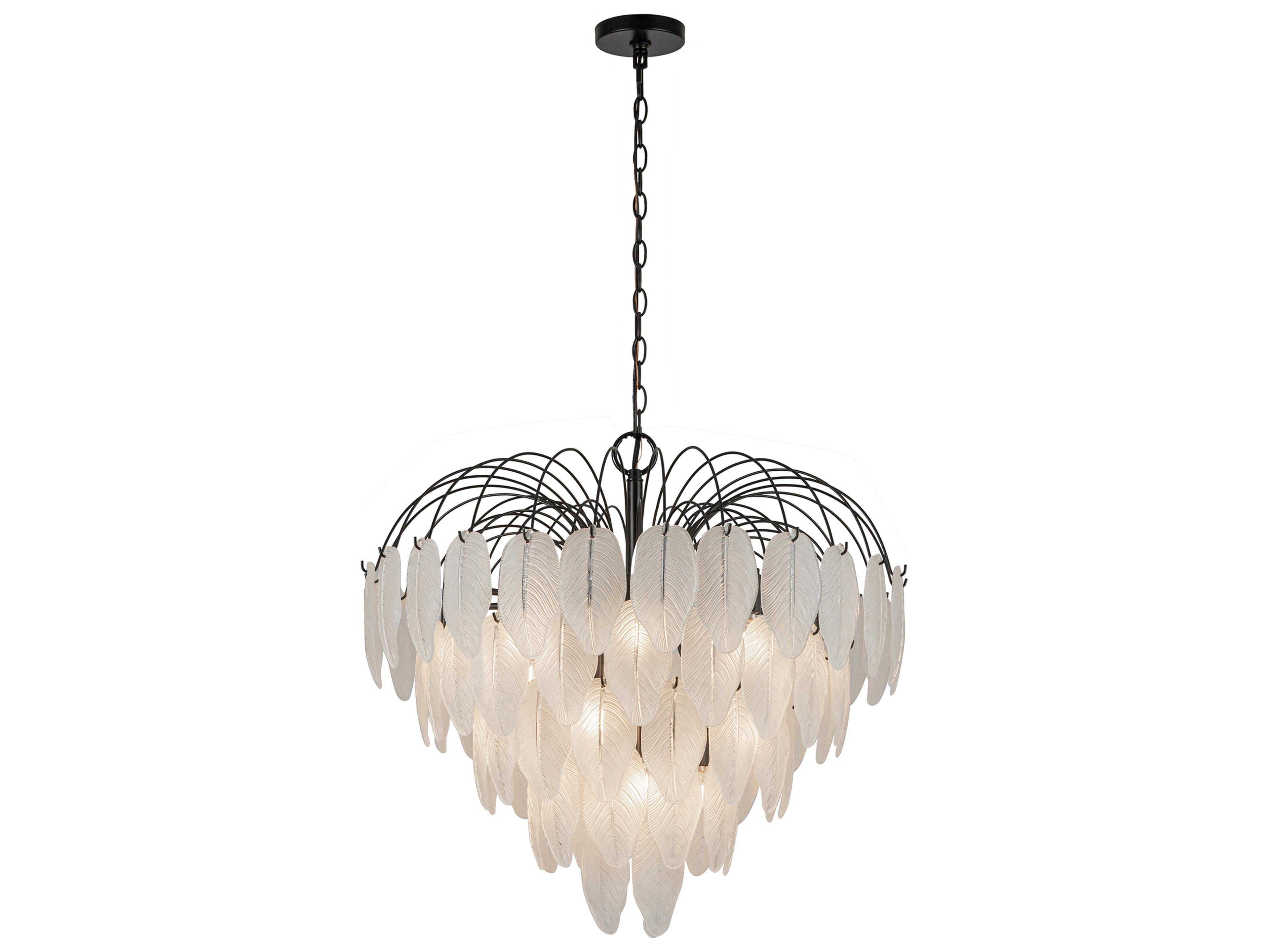 Artcraft Alessia 19-Light Black Tiered Chandelier