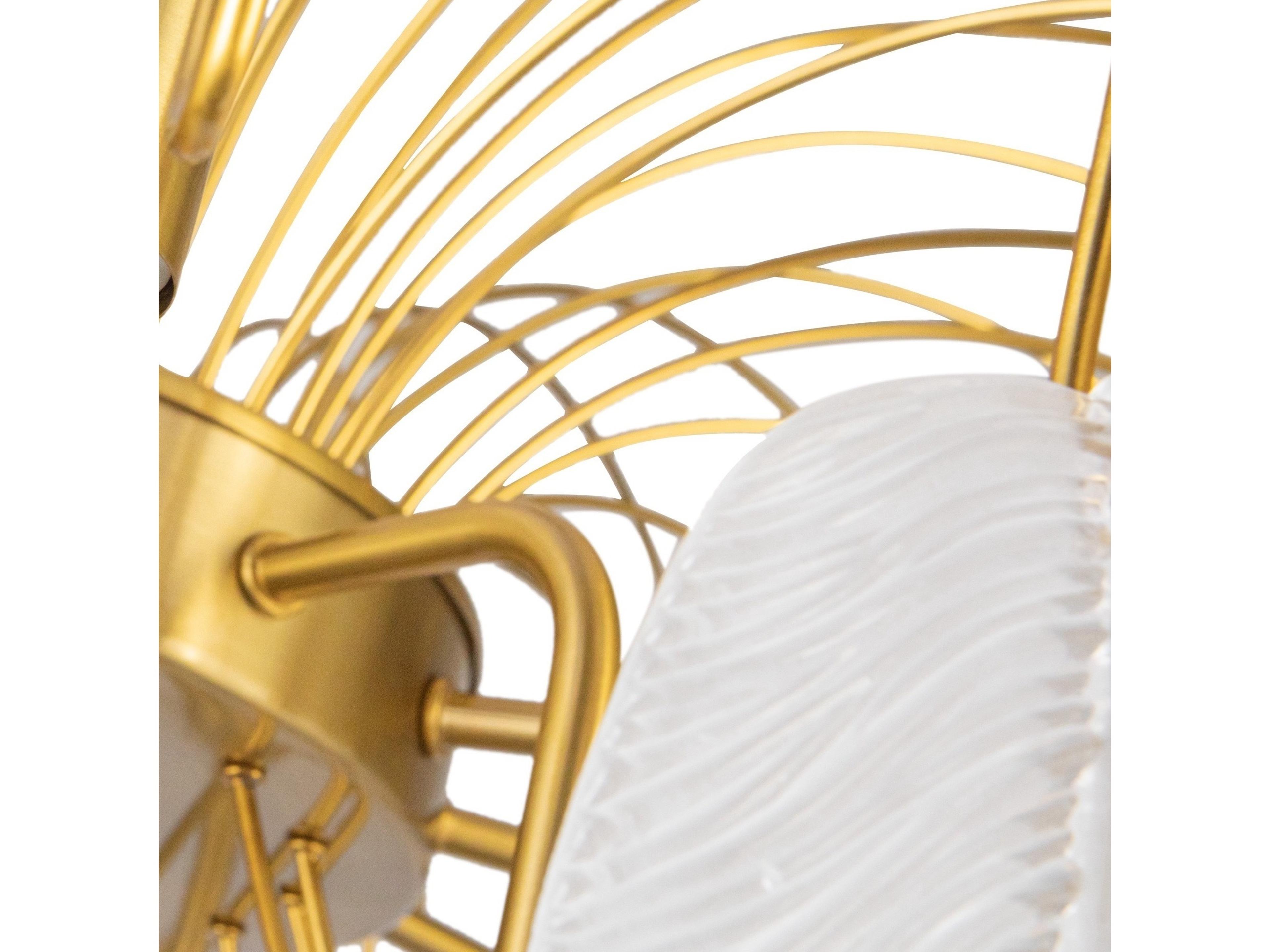 Artcraft Alessia 19-Light Brushed Brass White Tiered Chandelier