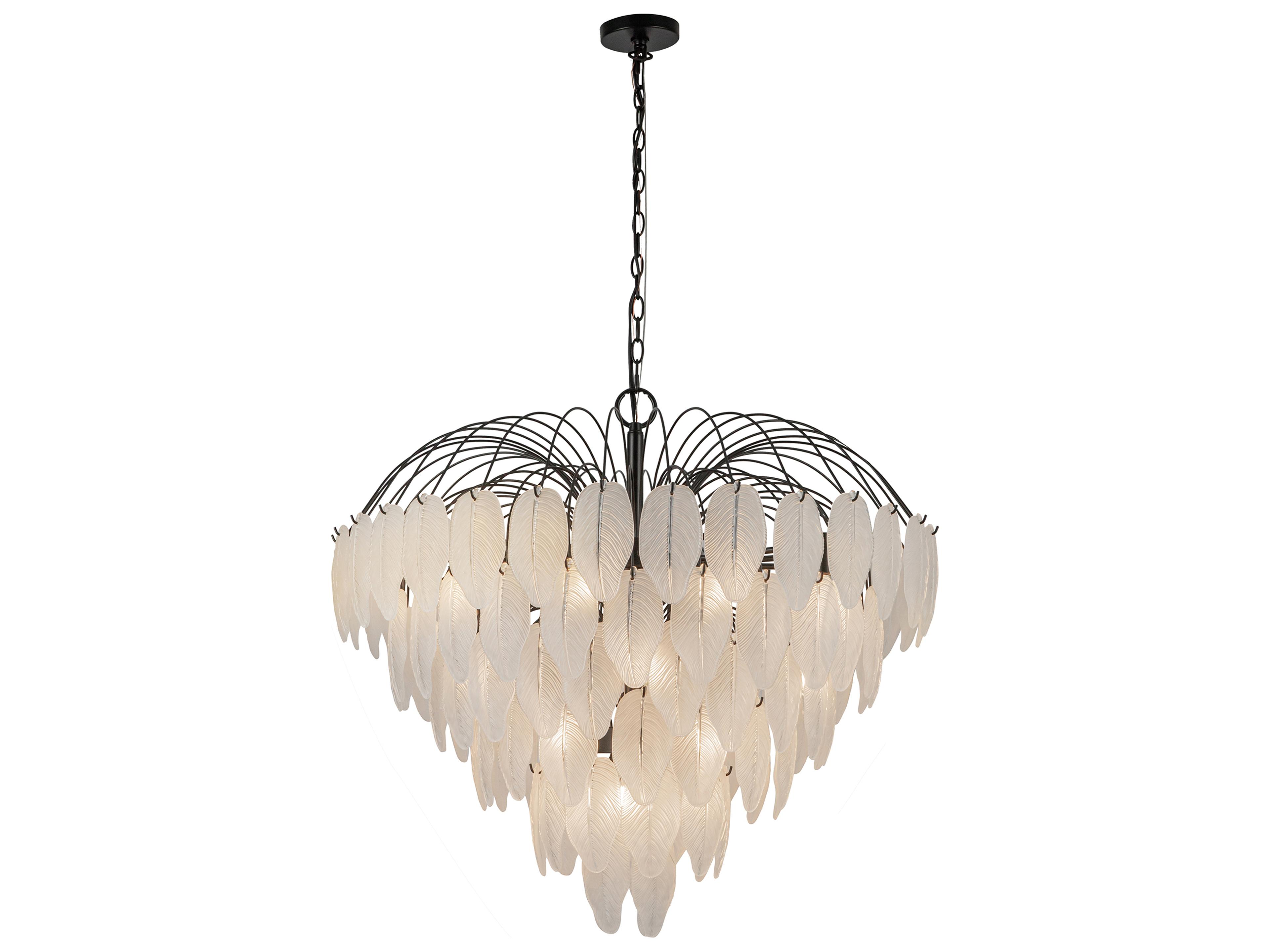 Artcraft Alessia 24-Light Black Tiered Chandelier