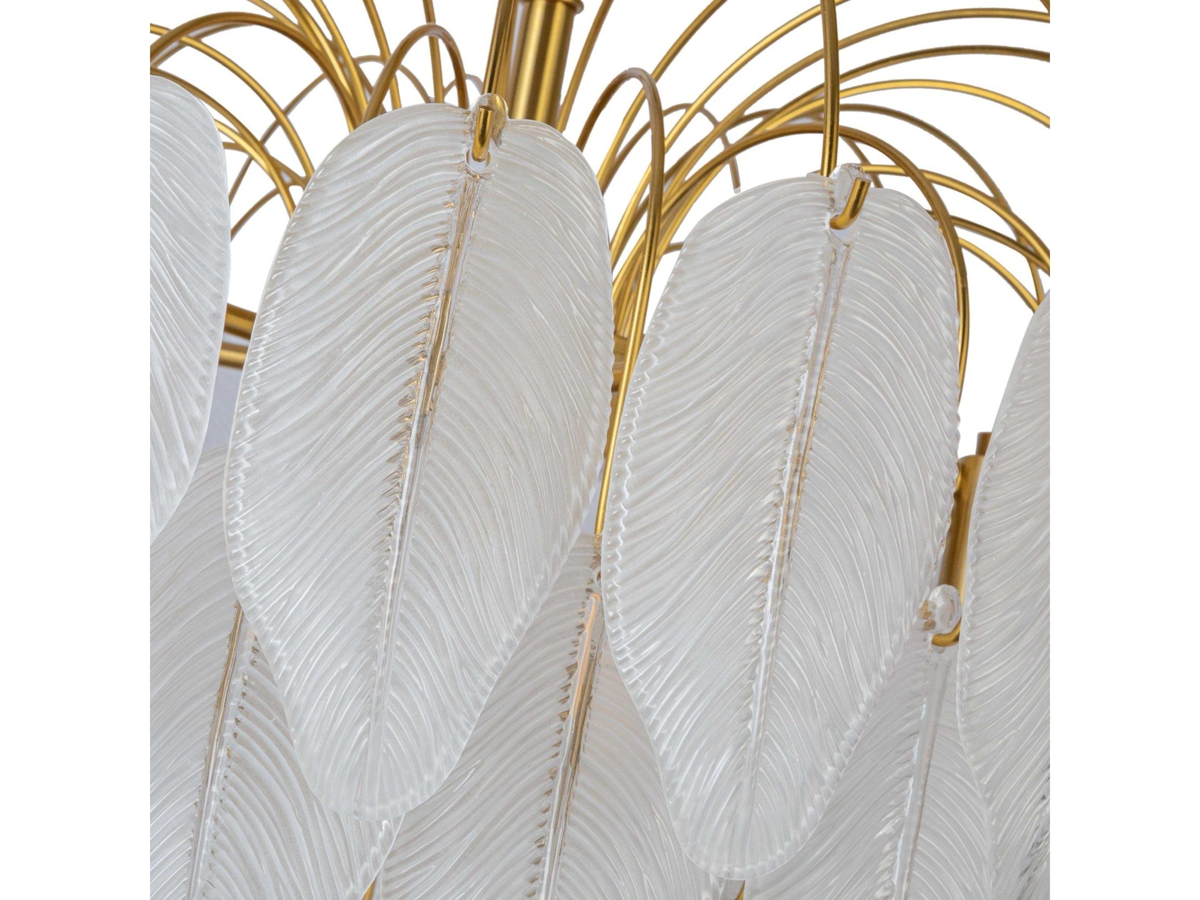 Artcraft Alessia 24-Light Brushed Brass White Tiered Chandelier