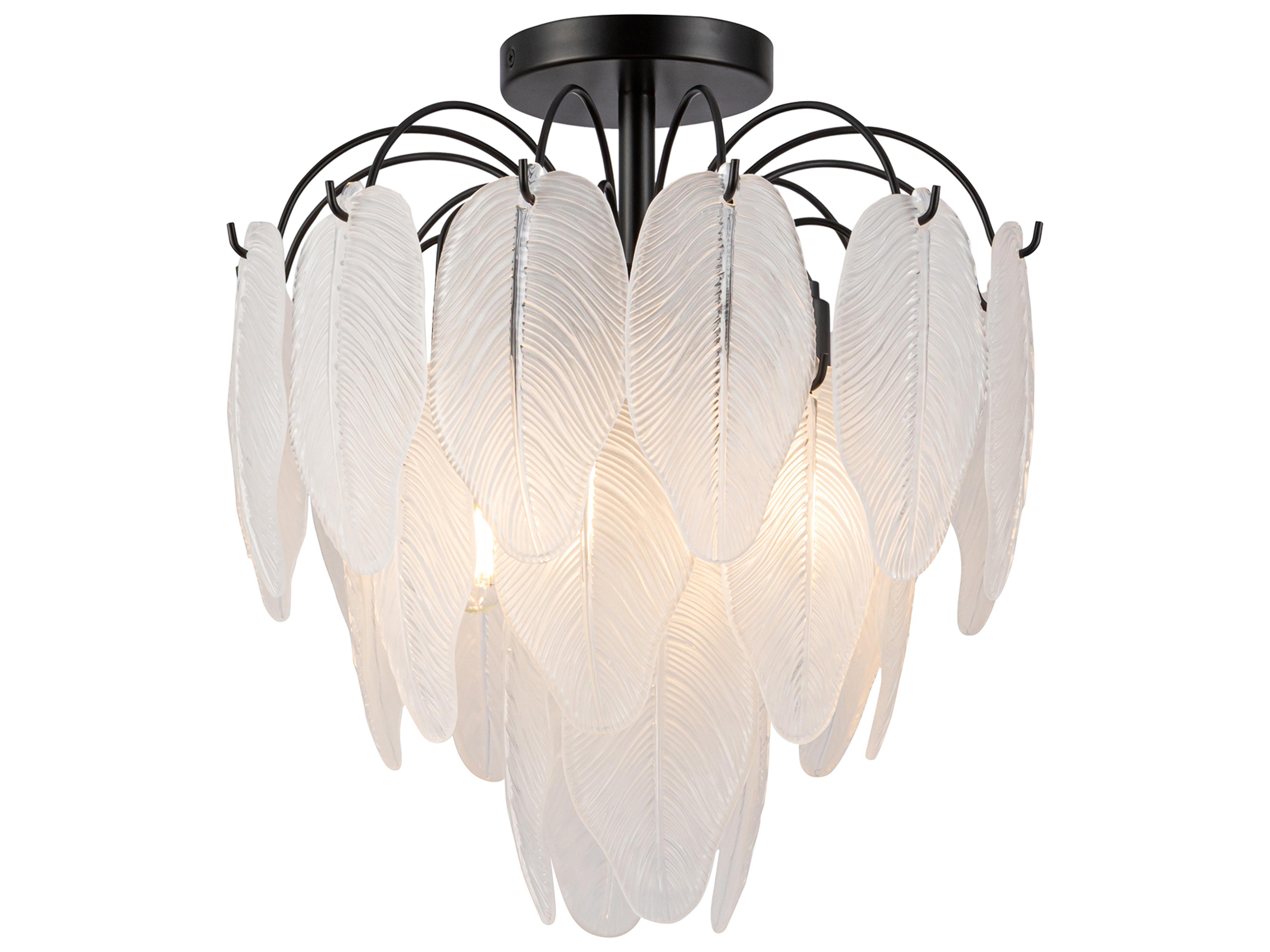 Artcraft Alessia 4-Light Black Semi Flush Mount