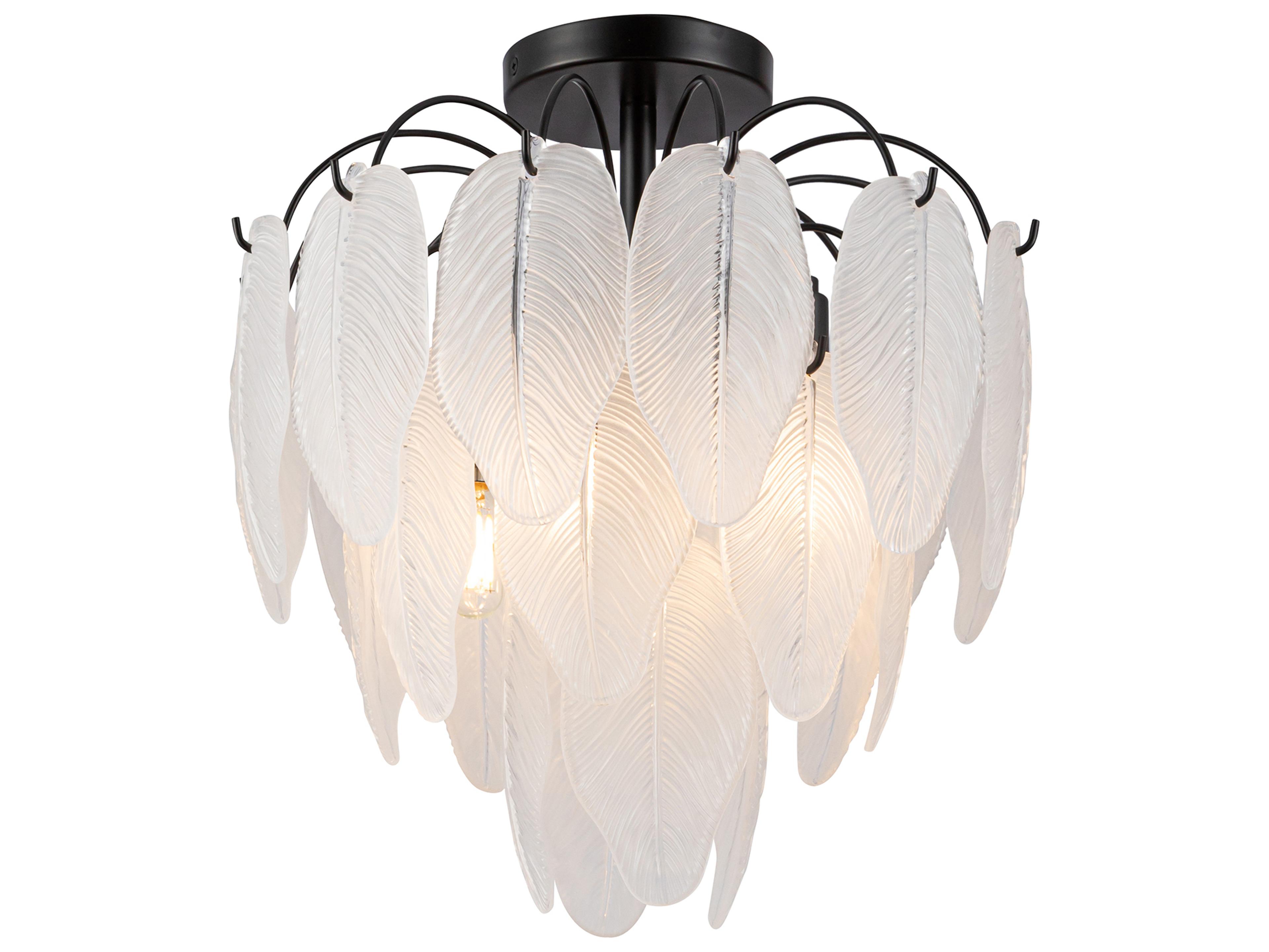 Artcraft Alessia 4-Light Black Semi Flush Mount