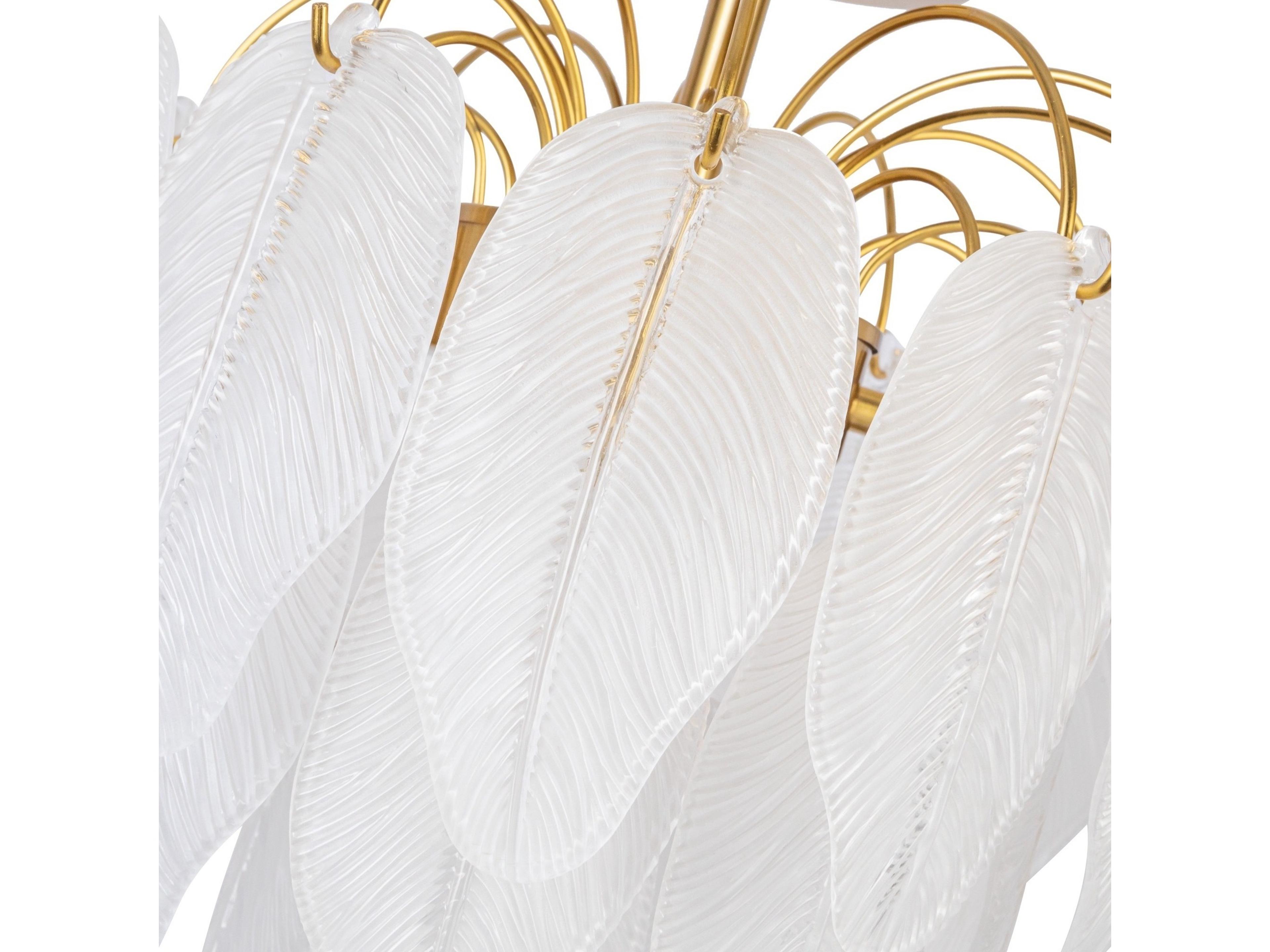 Artcraft Alessia 4-Light Brushed Brass White Flush Mount