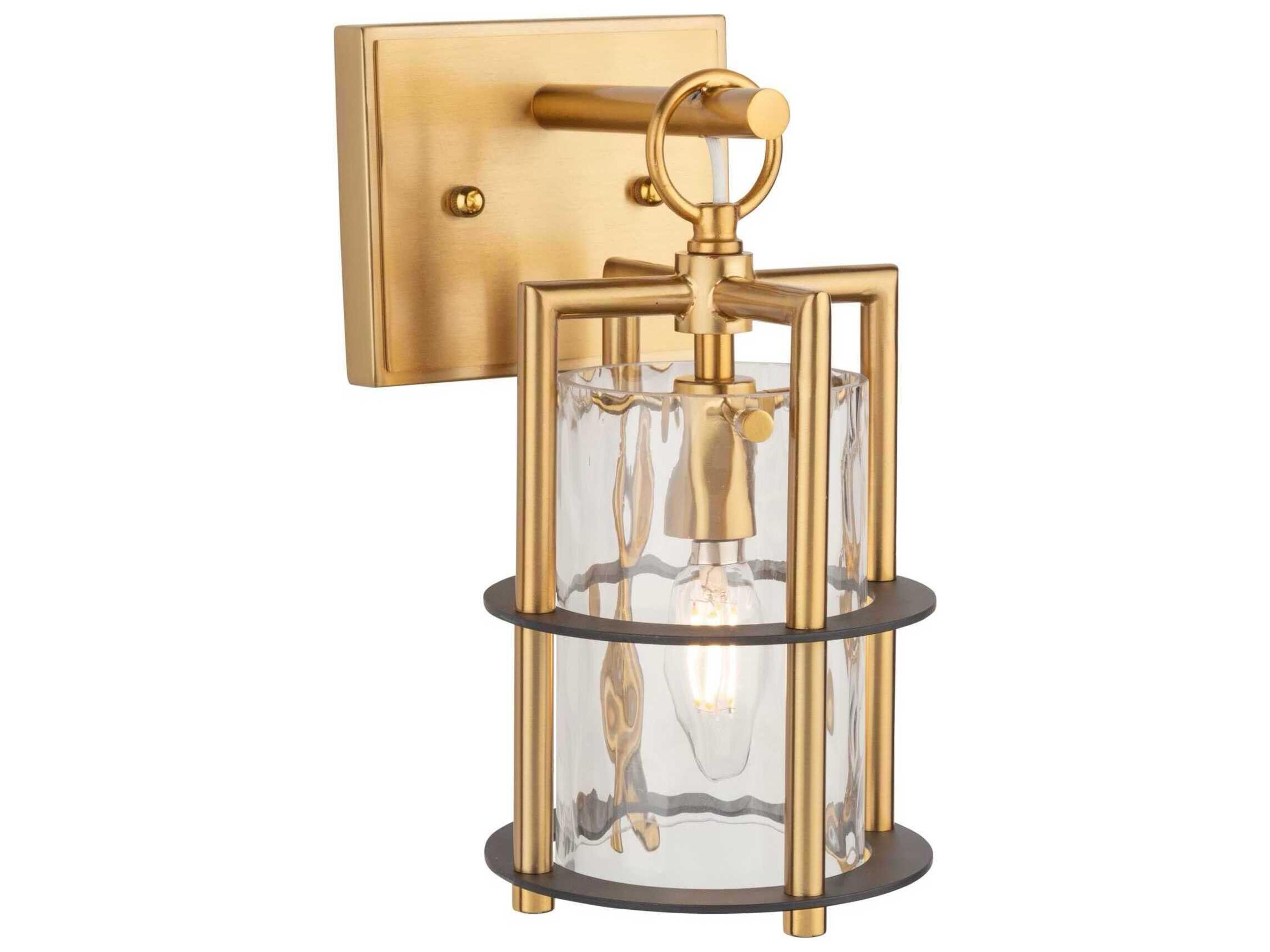 Artcraft Burford 1-Light Brass Black Wall Sconce