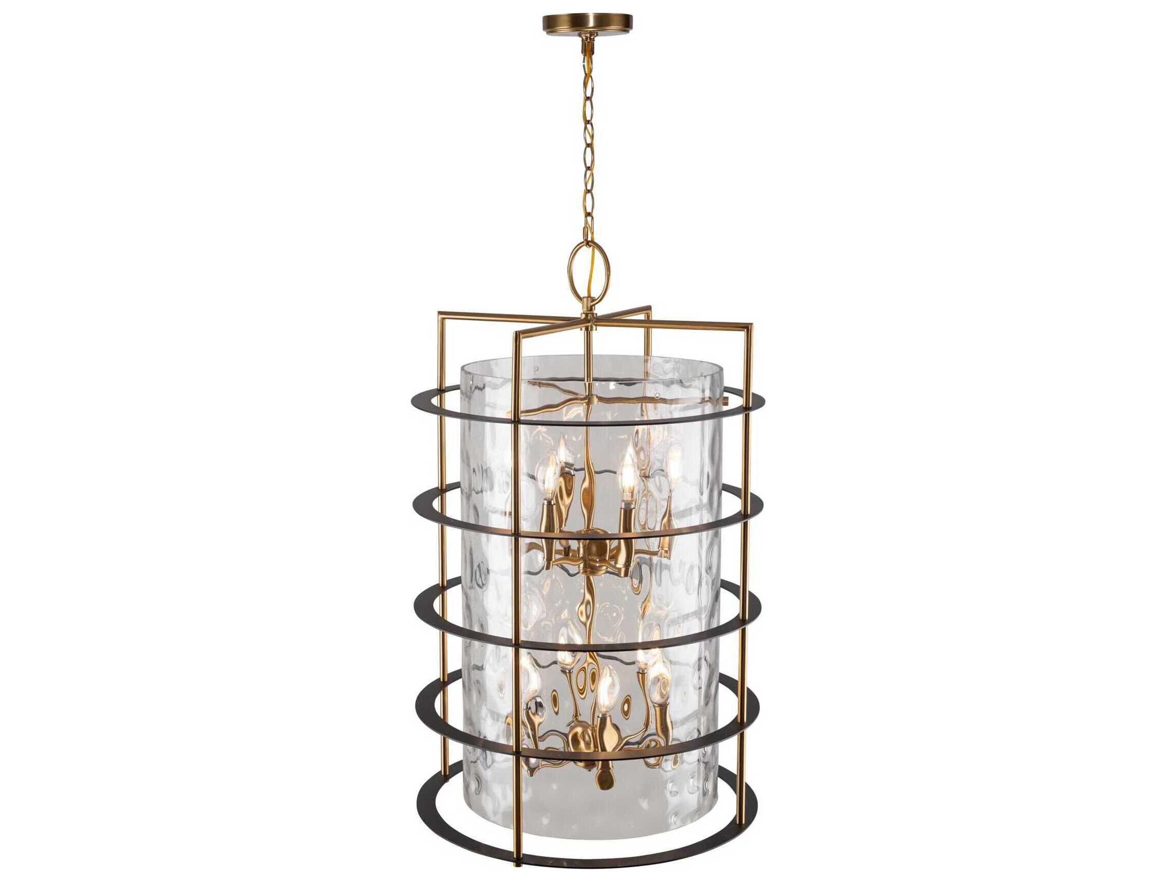 Artcraft Burford 12-Light Brass Black Chandelier