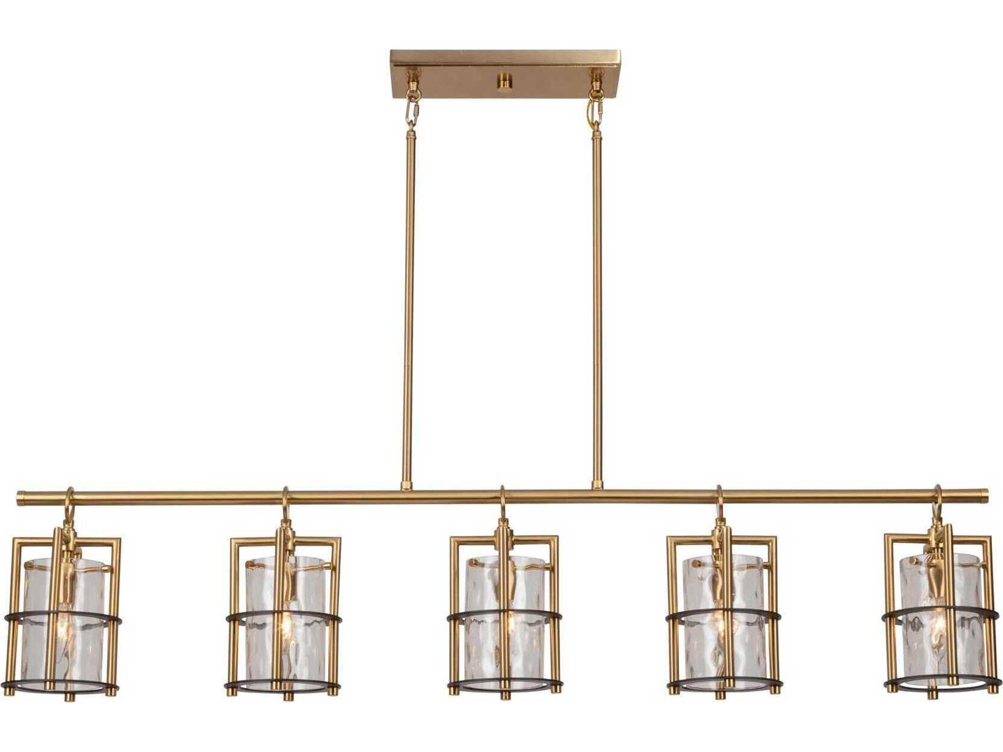 Artcraft Burford 5-Light Brass Black Island Pendant