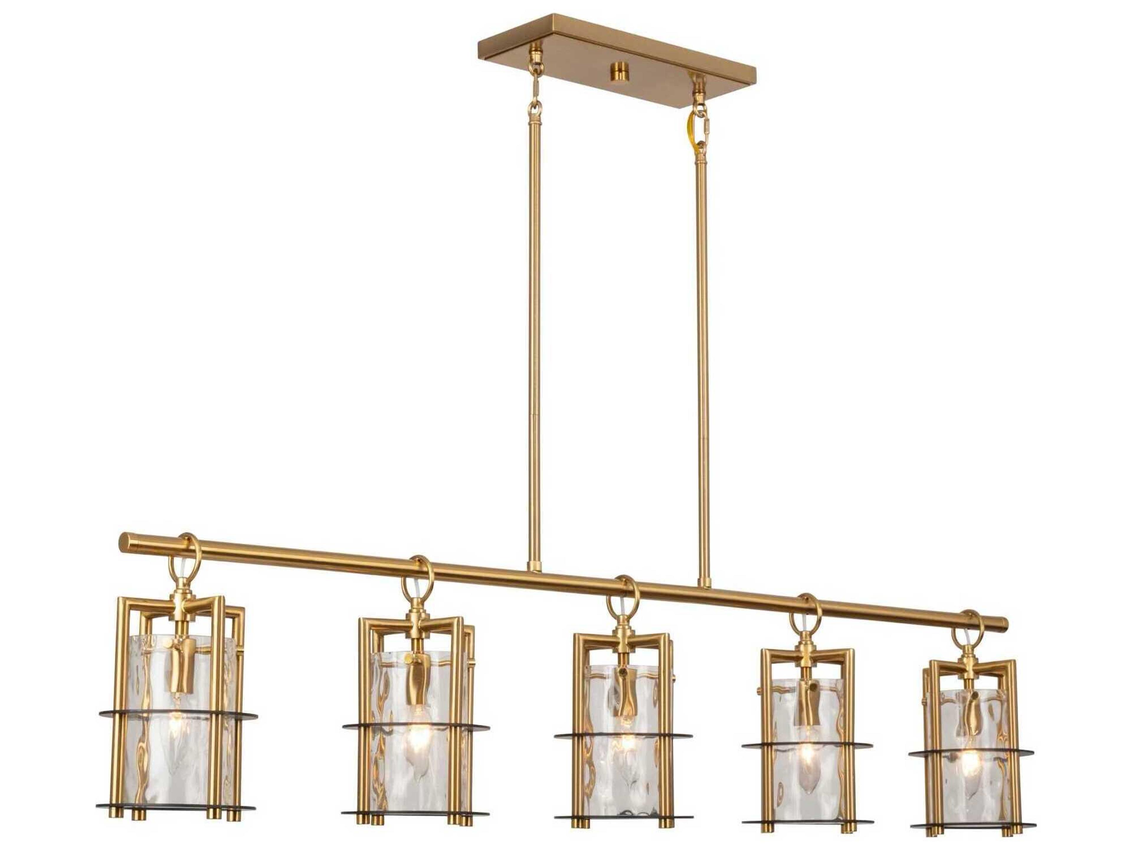 Artcraft Burford 5-Light Brass Black Island Pendant