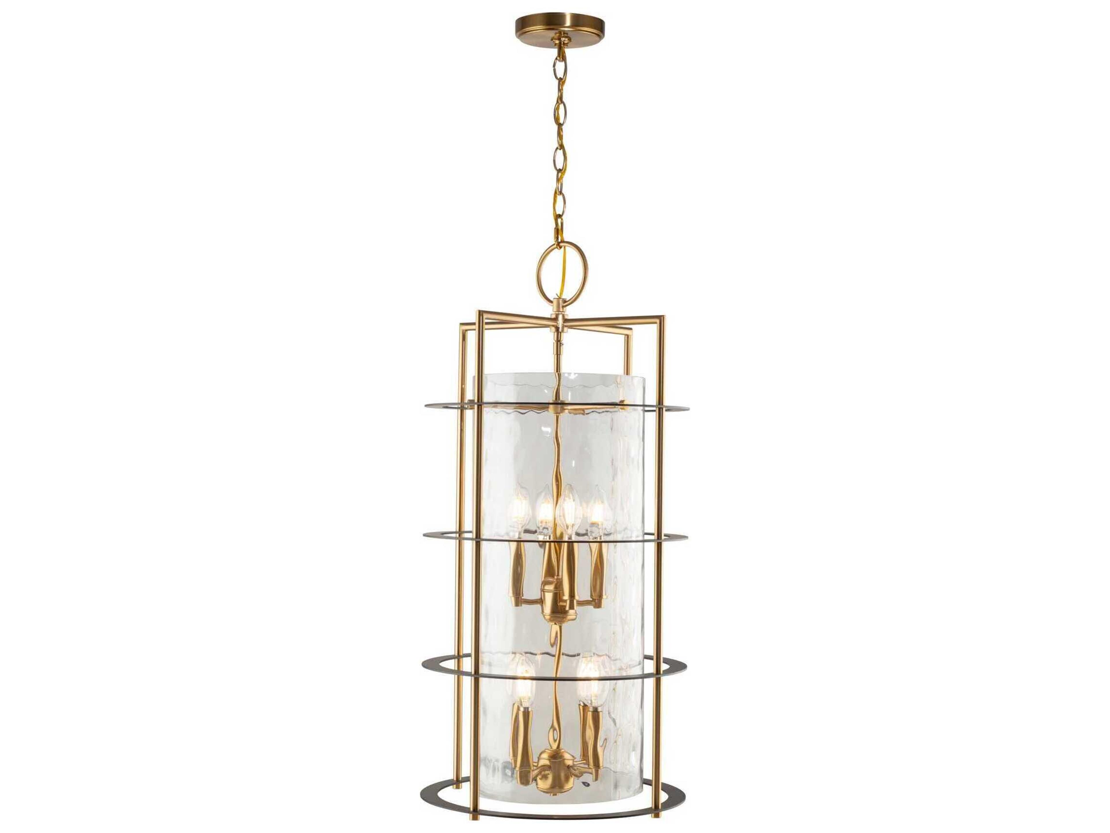 Artcraft Burford 8-Light Brass Black Chandelier