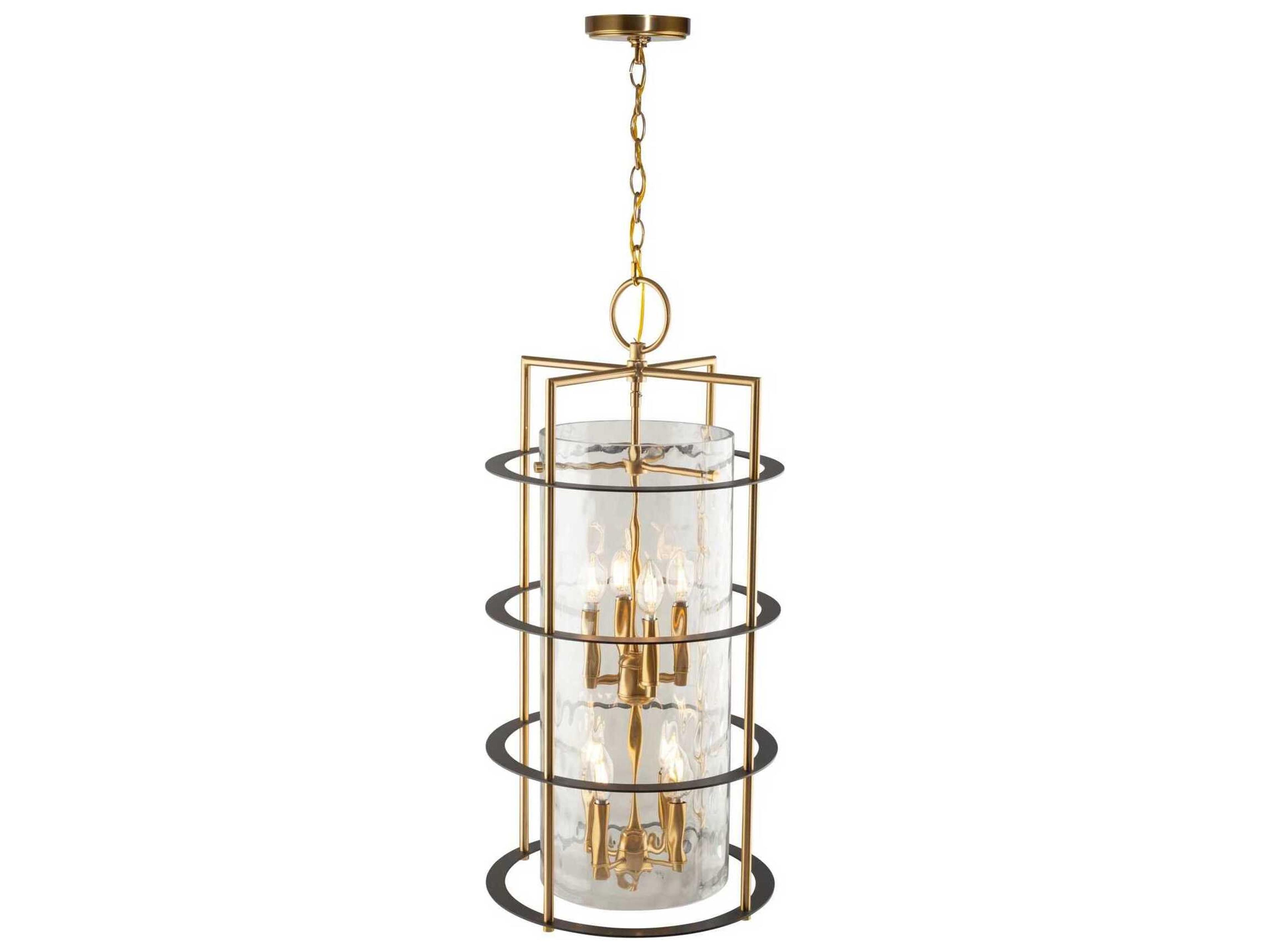 Artcraft Burford 8-Light Brass Black Chandelier