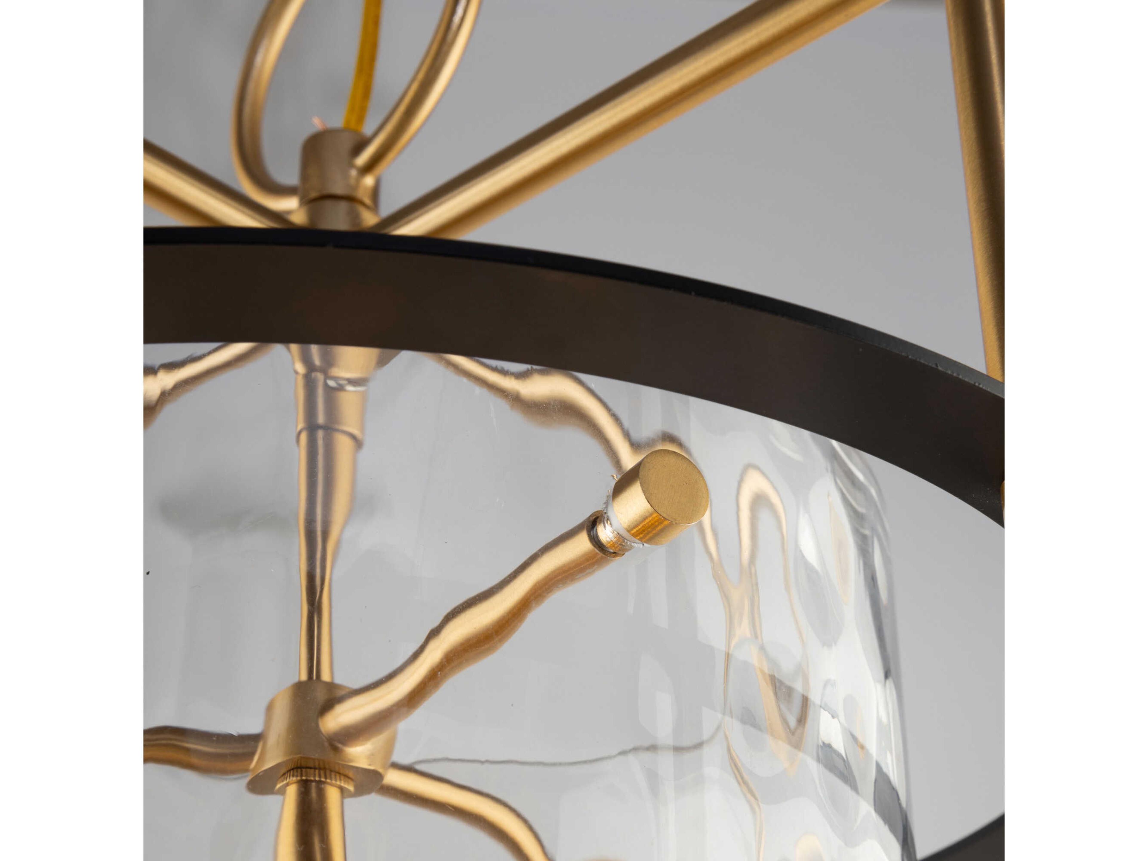 Artcraft Burford 8-Light Brass Black Chandelier