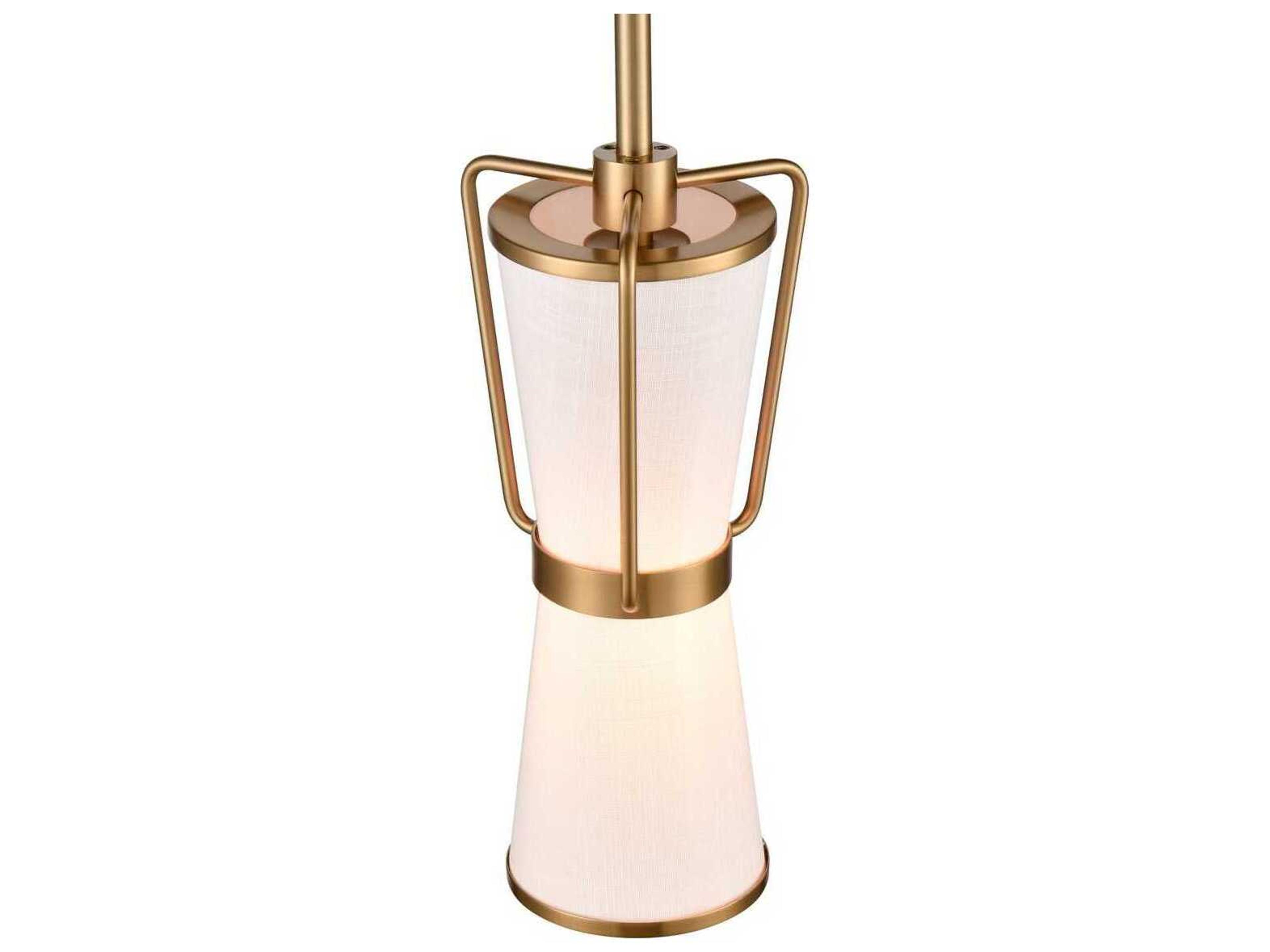 Artcraft Layla 1-Light Brushed Brass Cylinder Lantern Mini Pendant