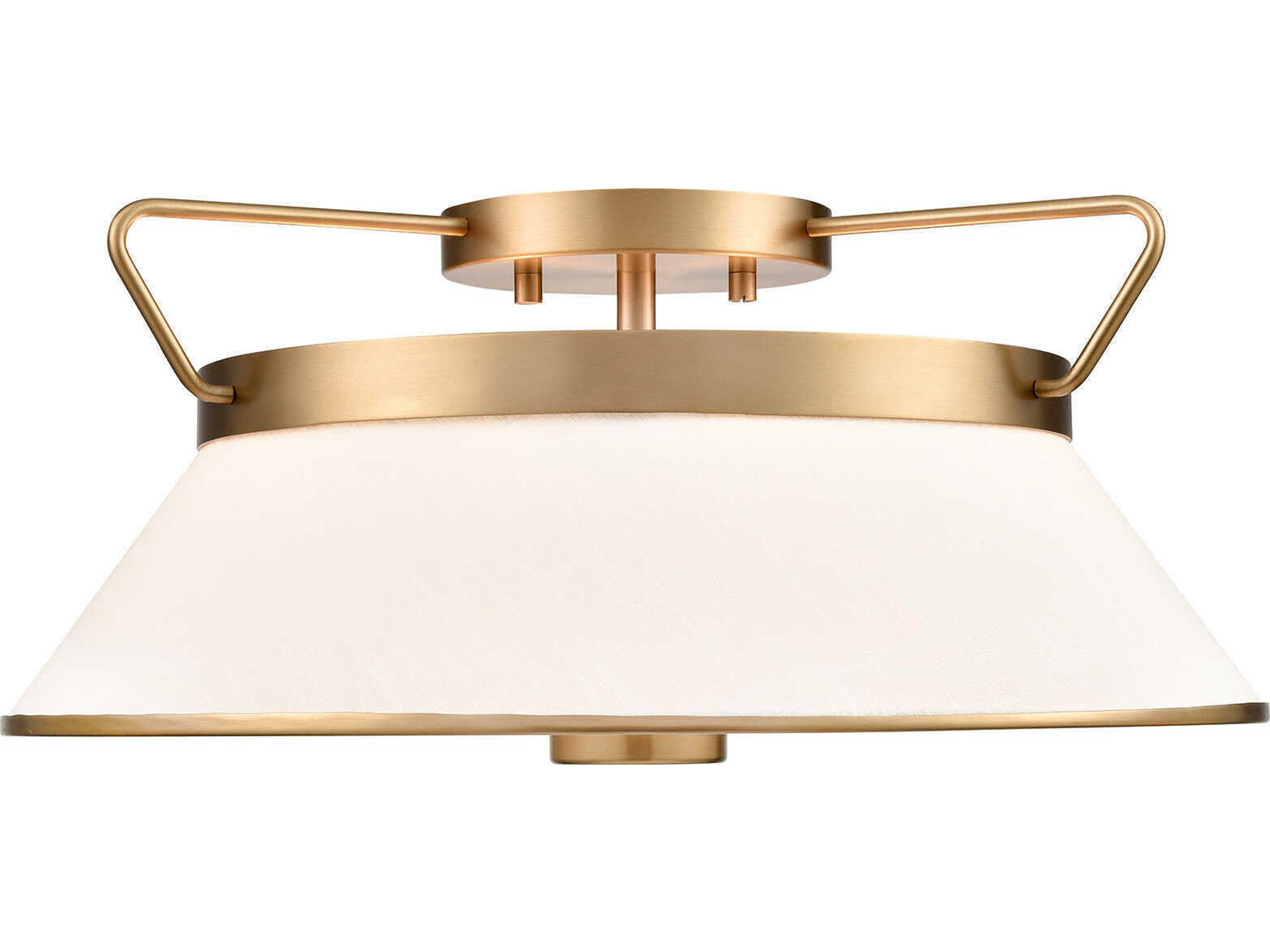Artcraft Layla 2-Light Brushed Brass Bell Flush Mount