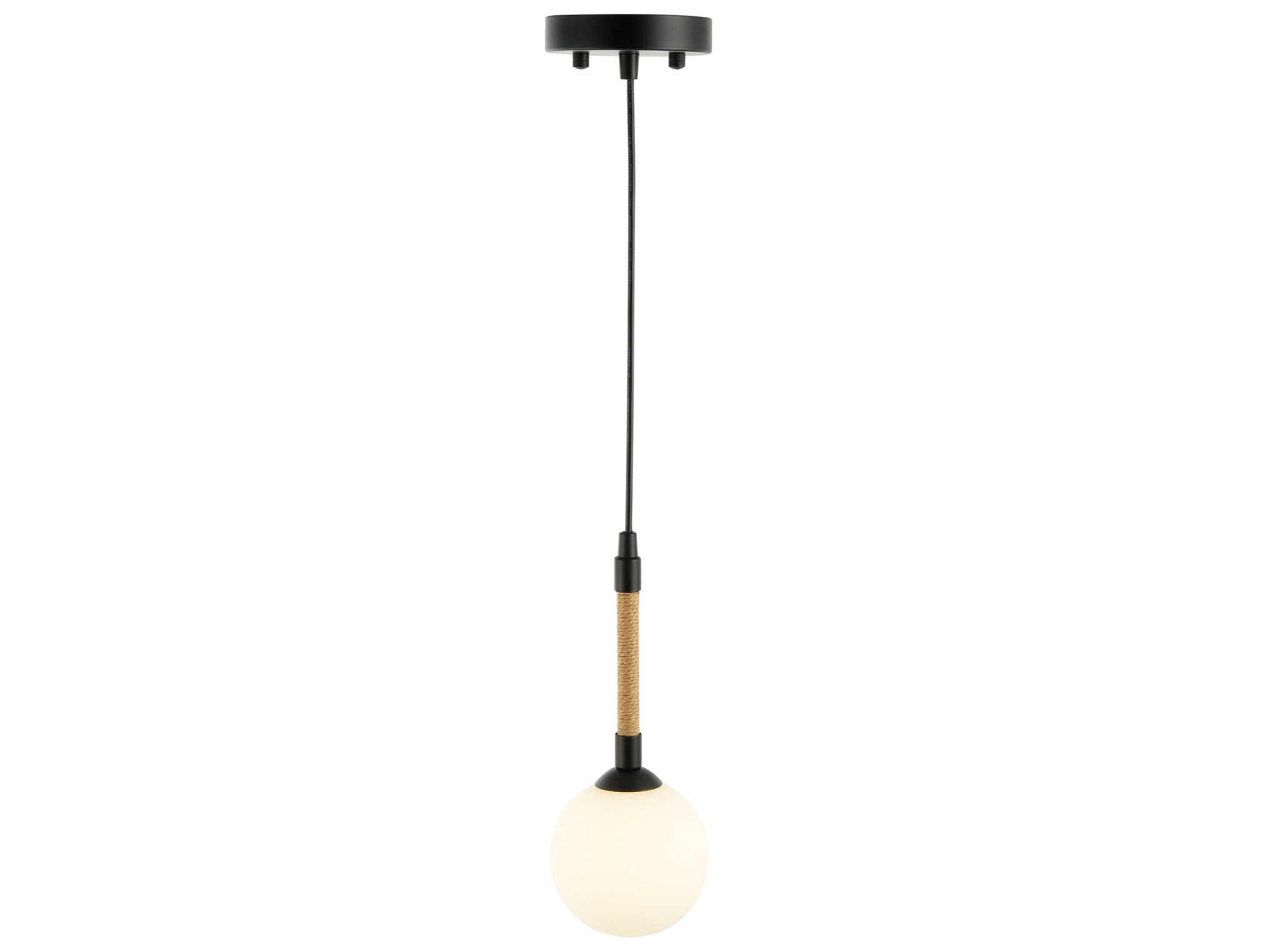Artcraft Capilano 1-Light Black Globe Mini Pendant