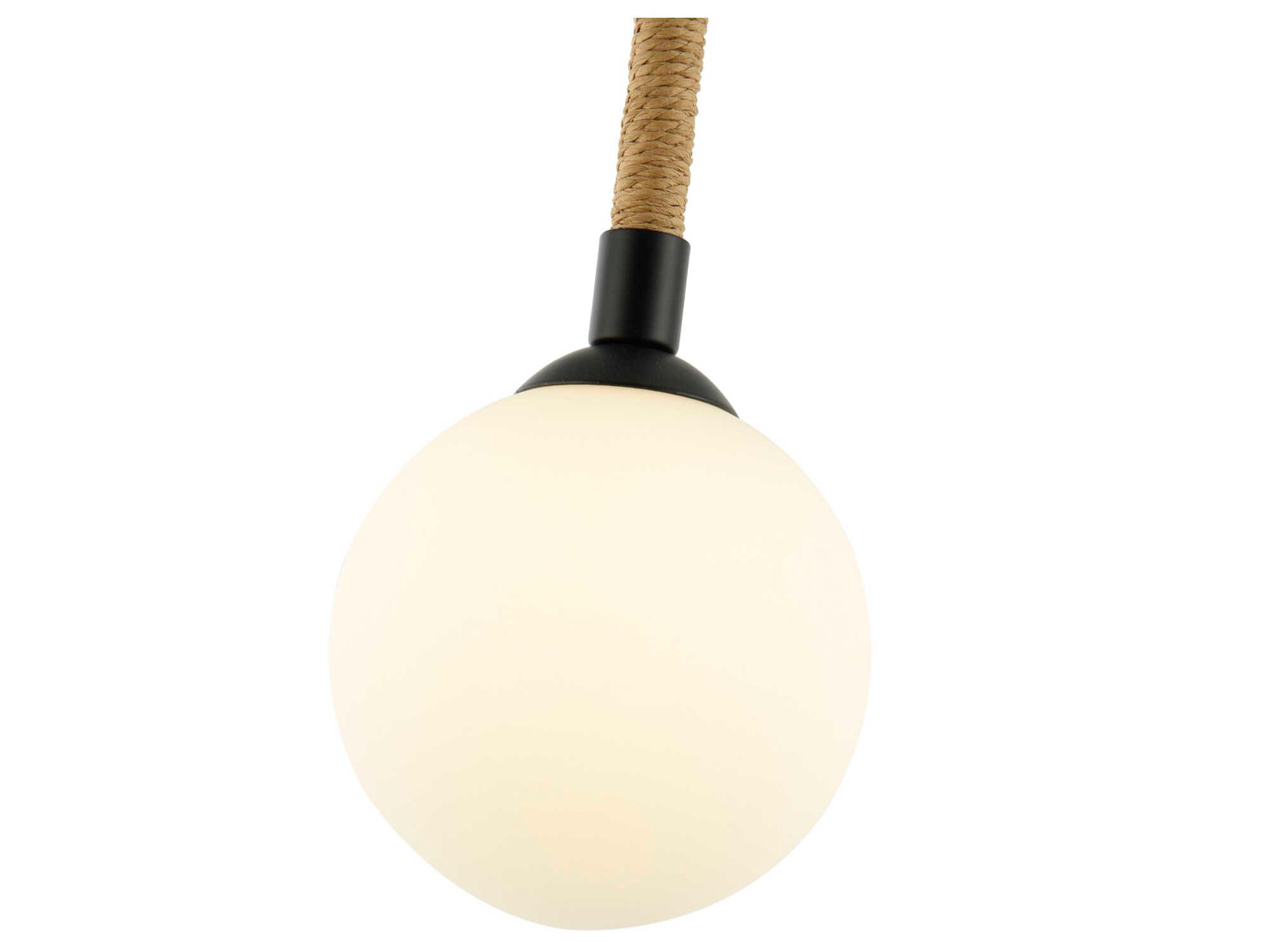 Artcraft Capilano 1-Light Black Globe Mini Pendant