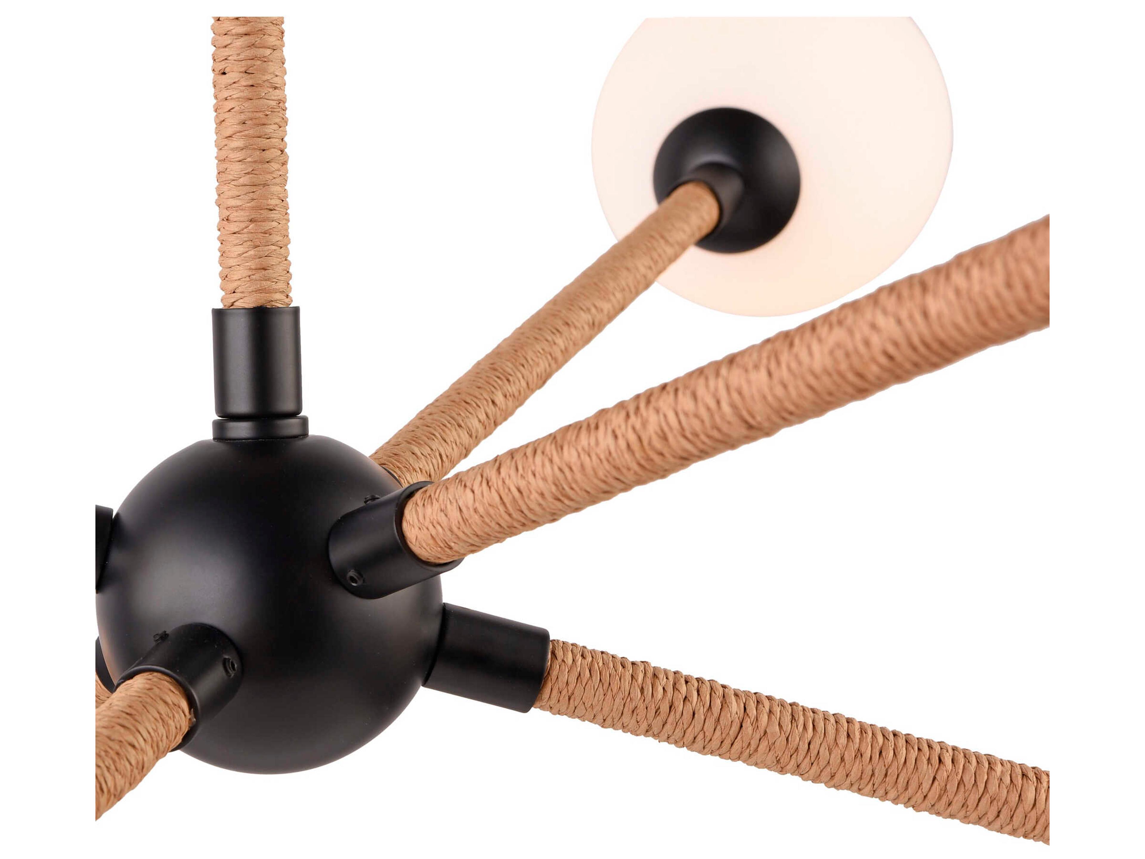 Artcraft Capilano 6-Light Black Globe Chandelier