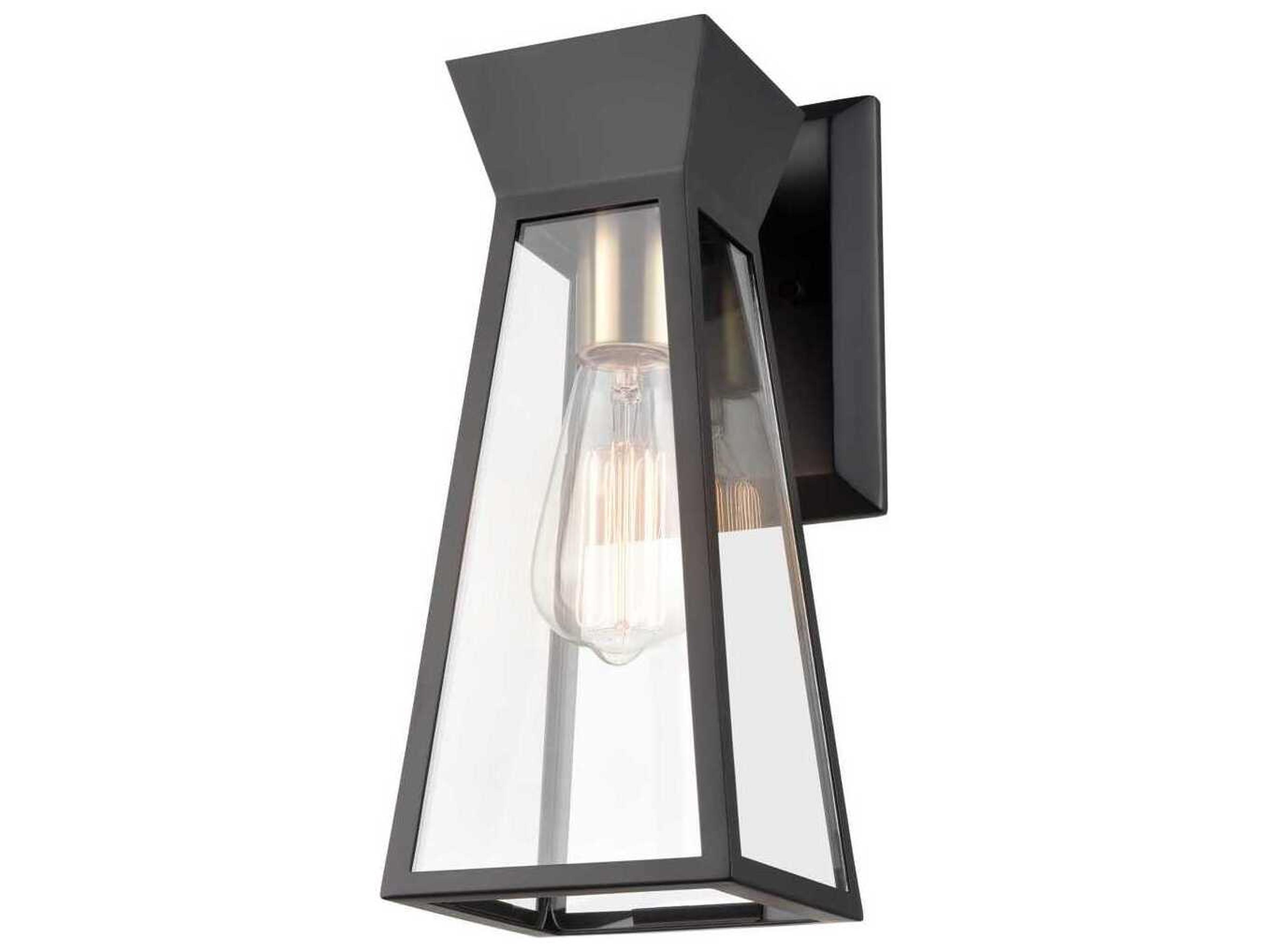 Artcraft Lucian 1-Light Black Brushed Brass Wall Sconce