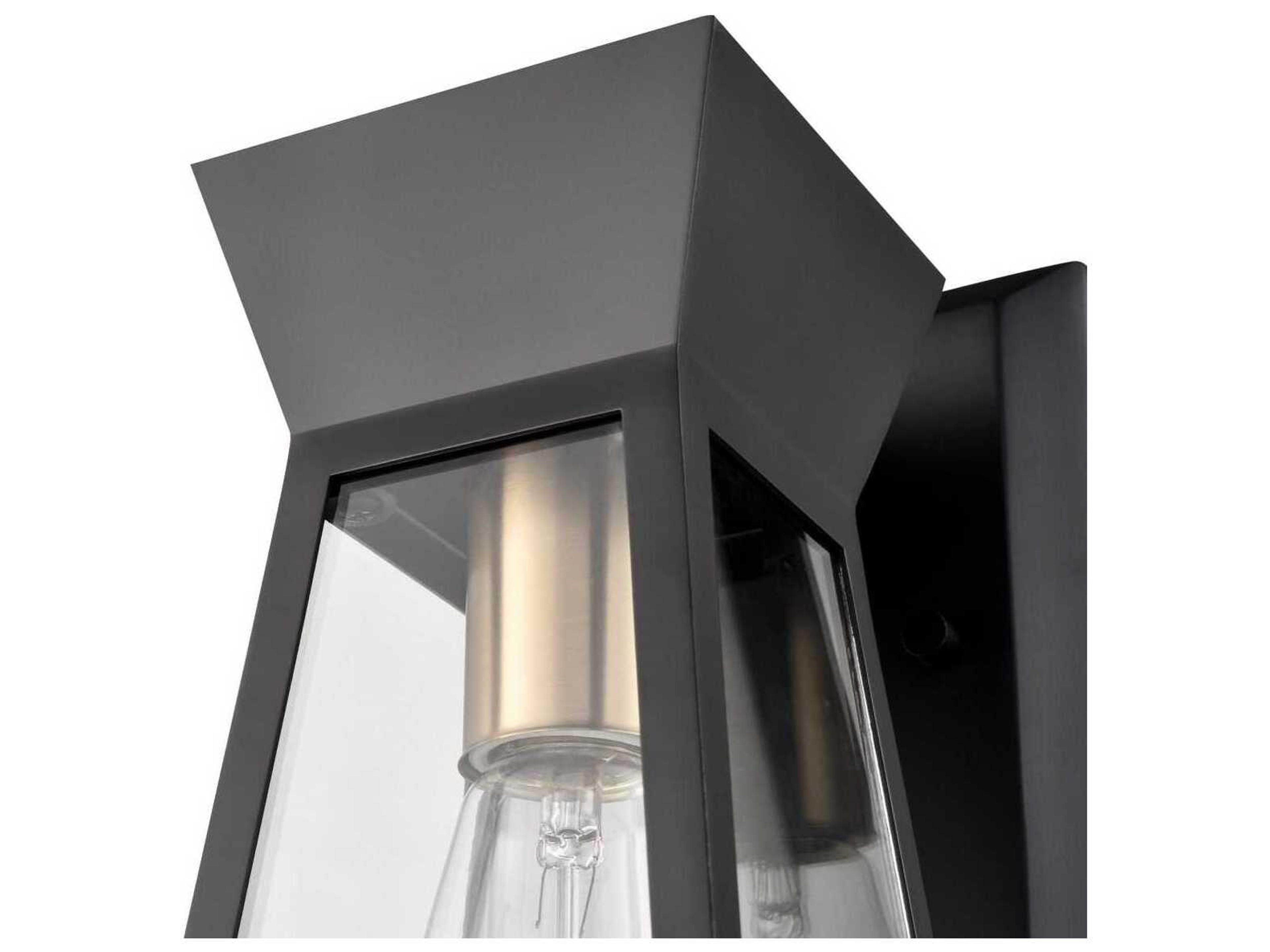 Artcraft Lucian 1-Light Black Brushed Brass Wall Sconce