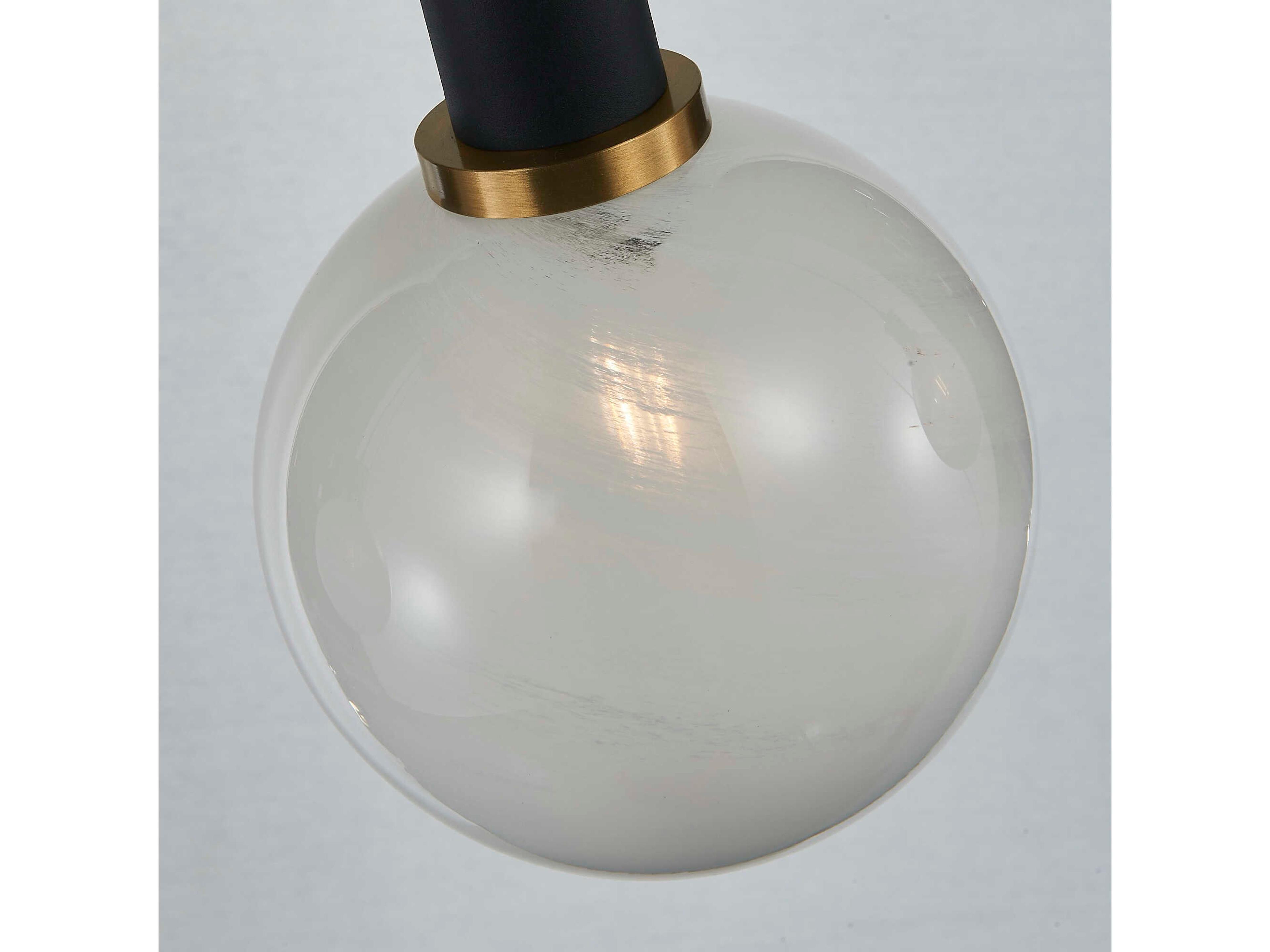 Artcraft Gem 4-Light Black Brushed Brass Globe Island Pendant