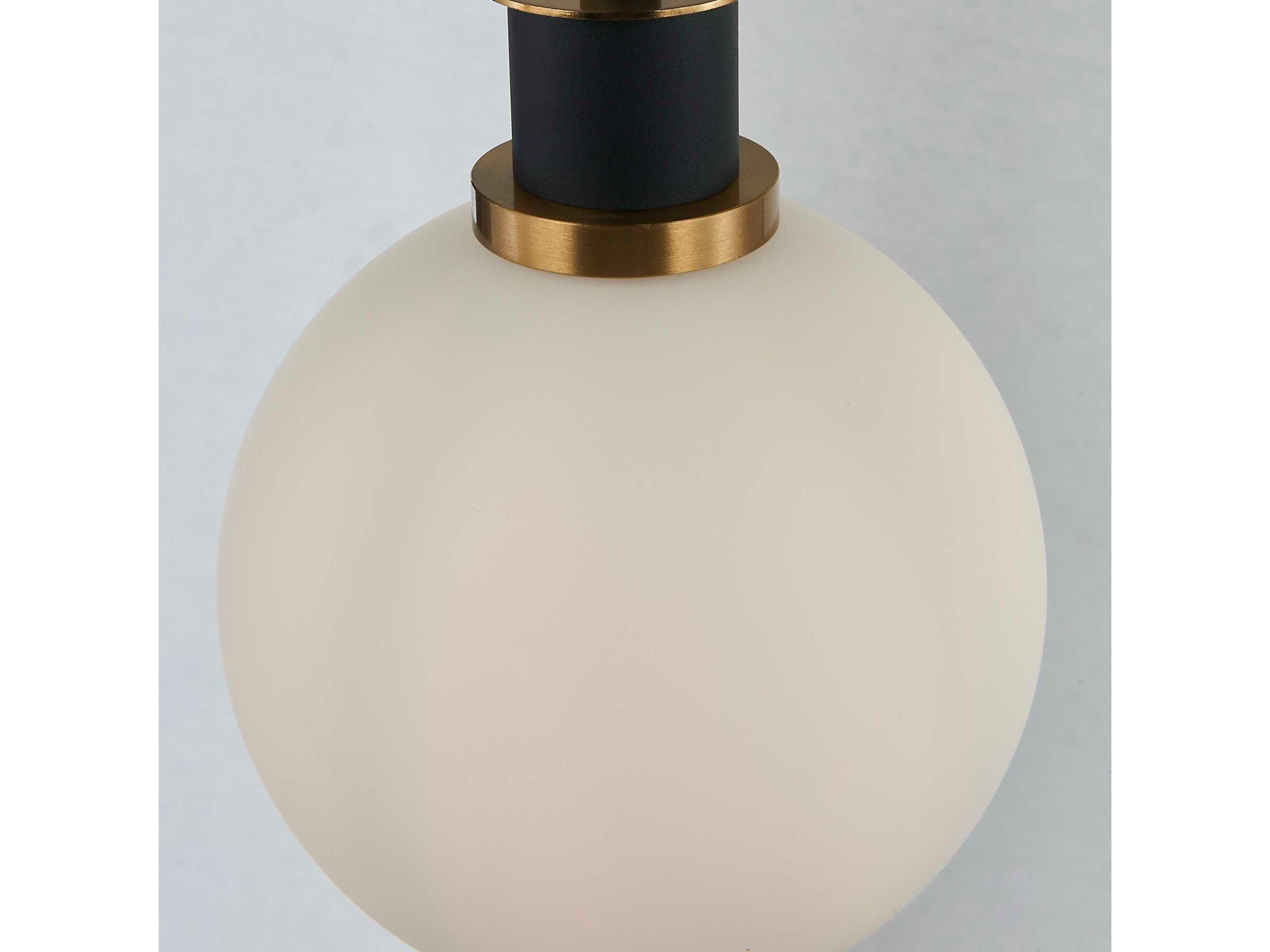 Artcraft Gem 4-Light Black Brushed Brass Globe Linear Island Pendant