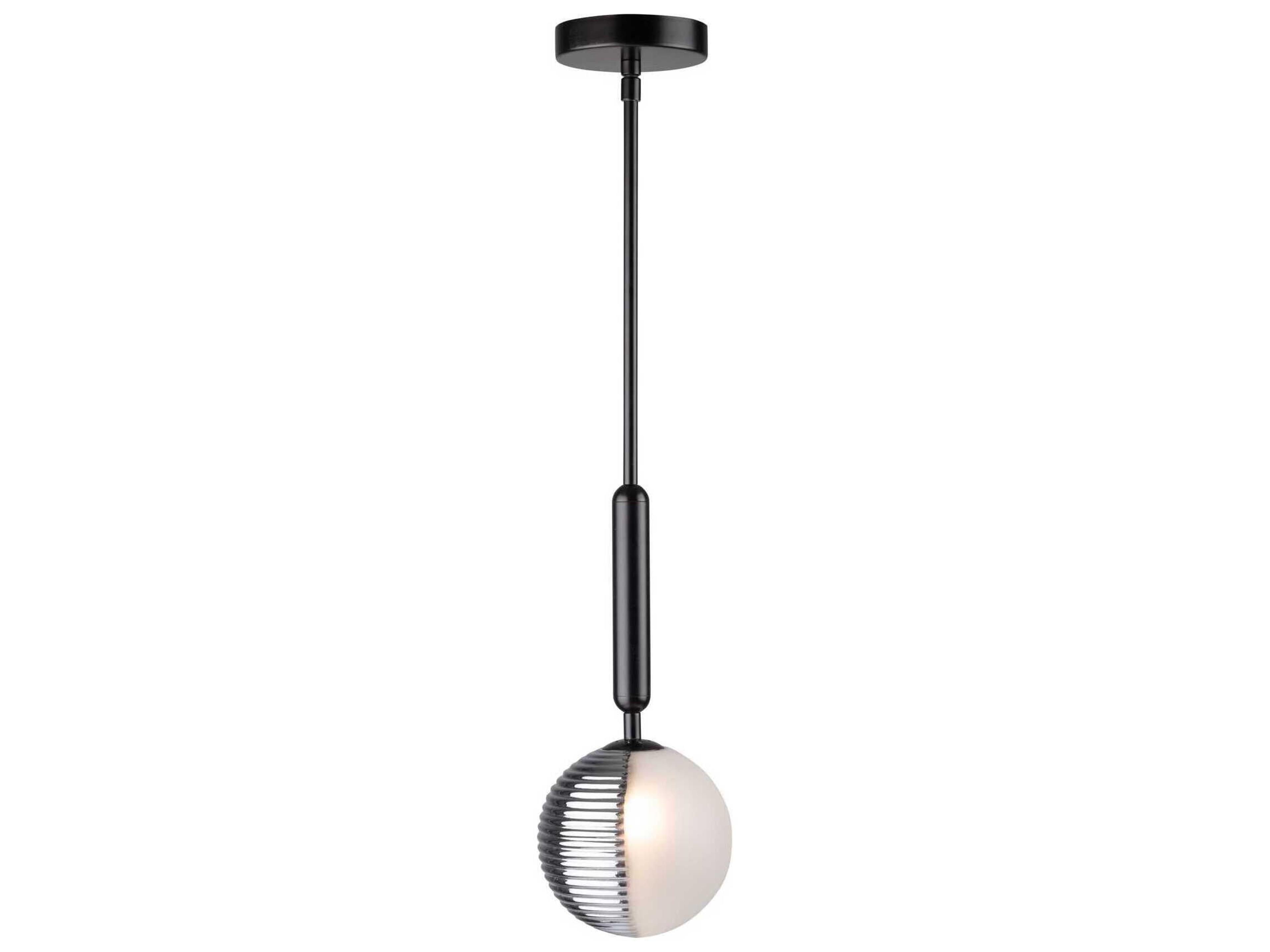 Artcraft Bolla 1-Light Black Globe Mini Pendant