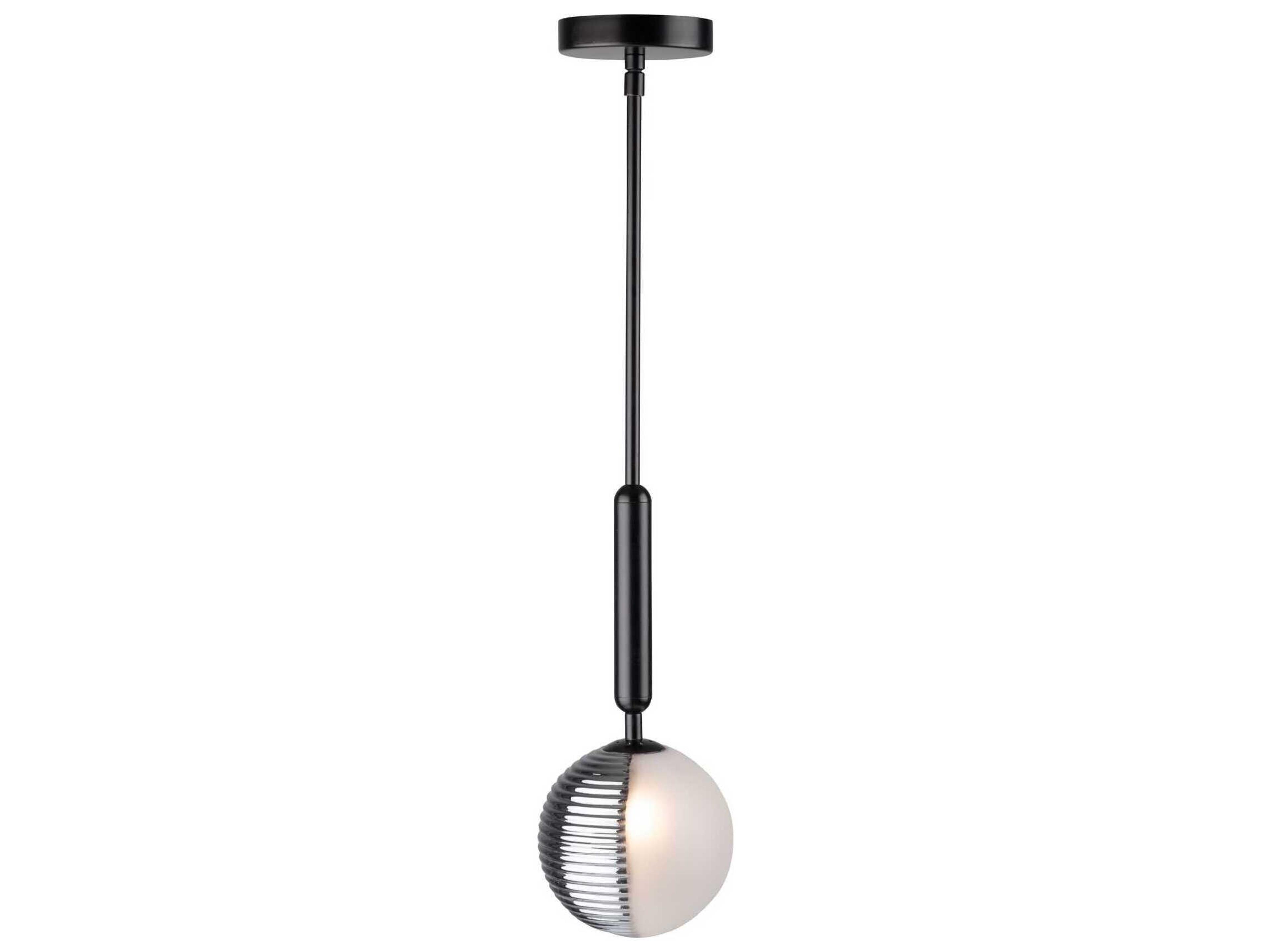 Artcraft Bolla 1-Light Black Globe Mini Pendant