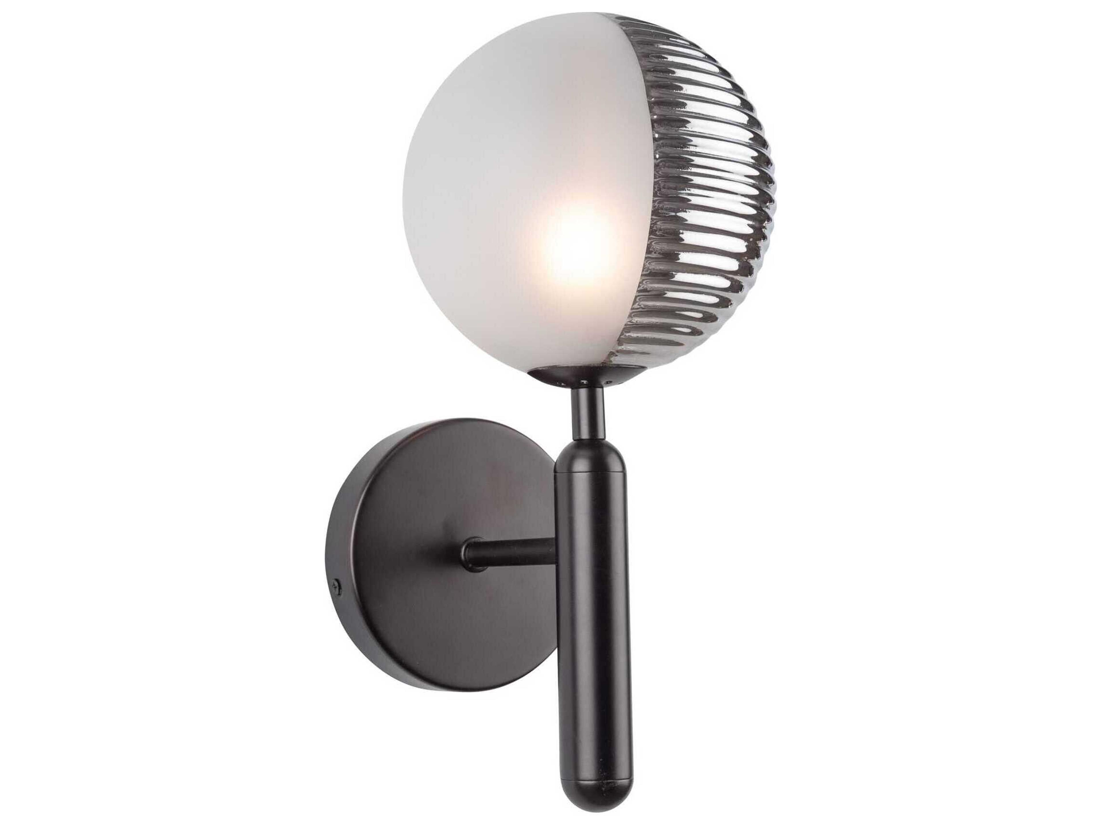 Artcraft Bolla 1-Light Black Wall Sconce
