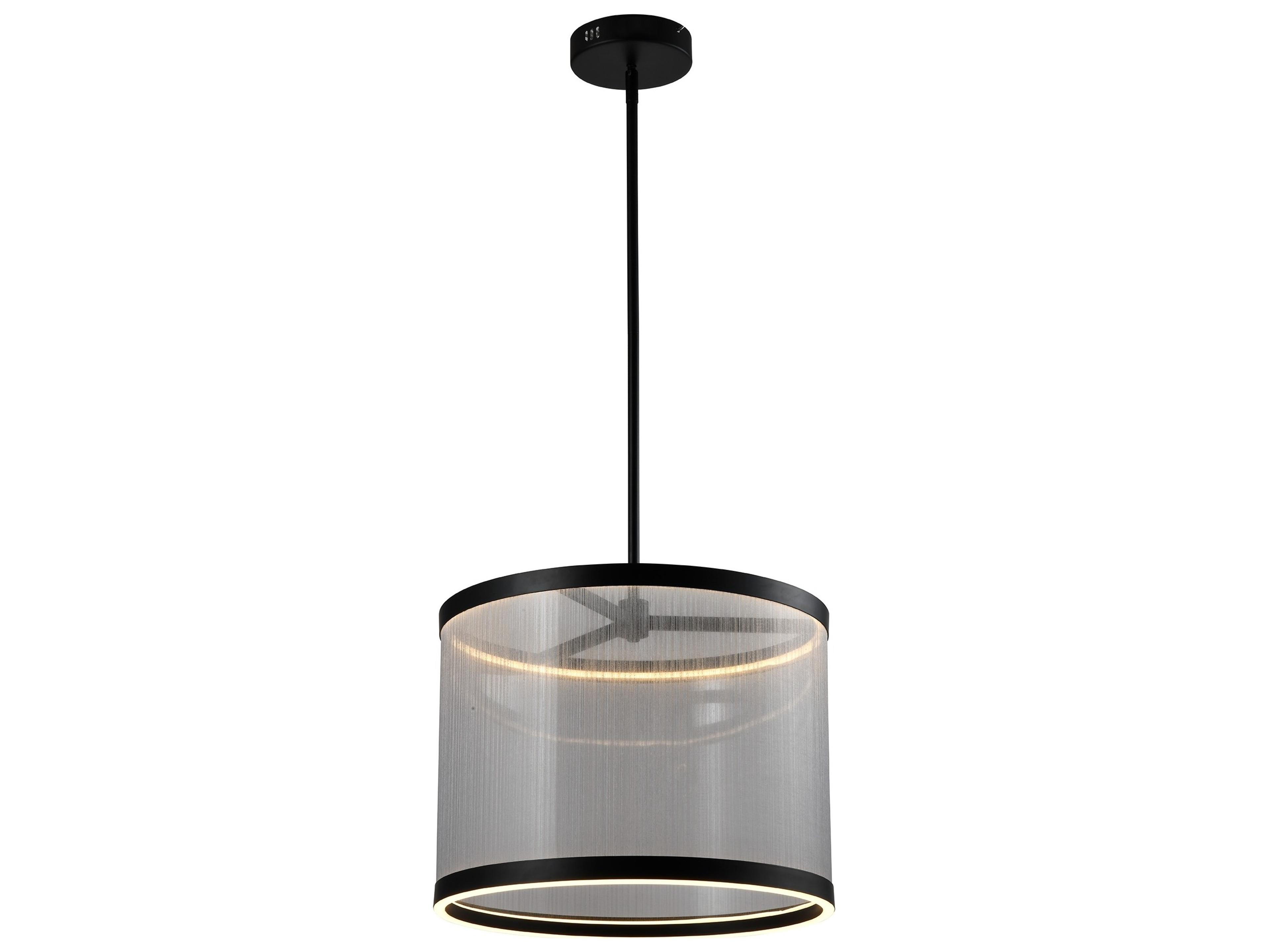 Cora LED Pendant Light in Black and Silver