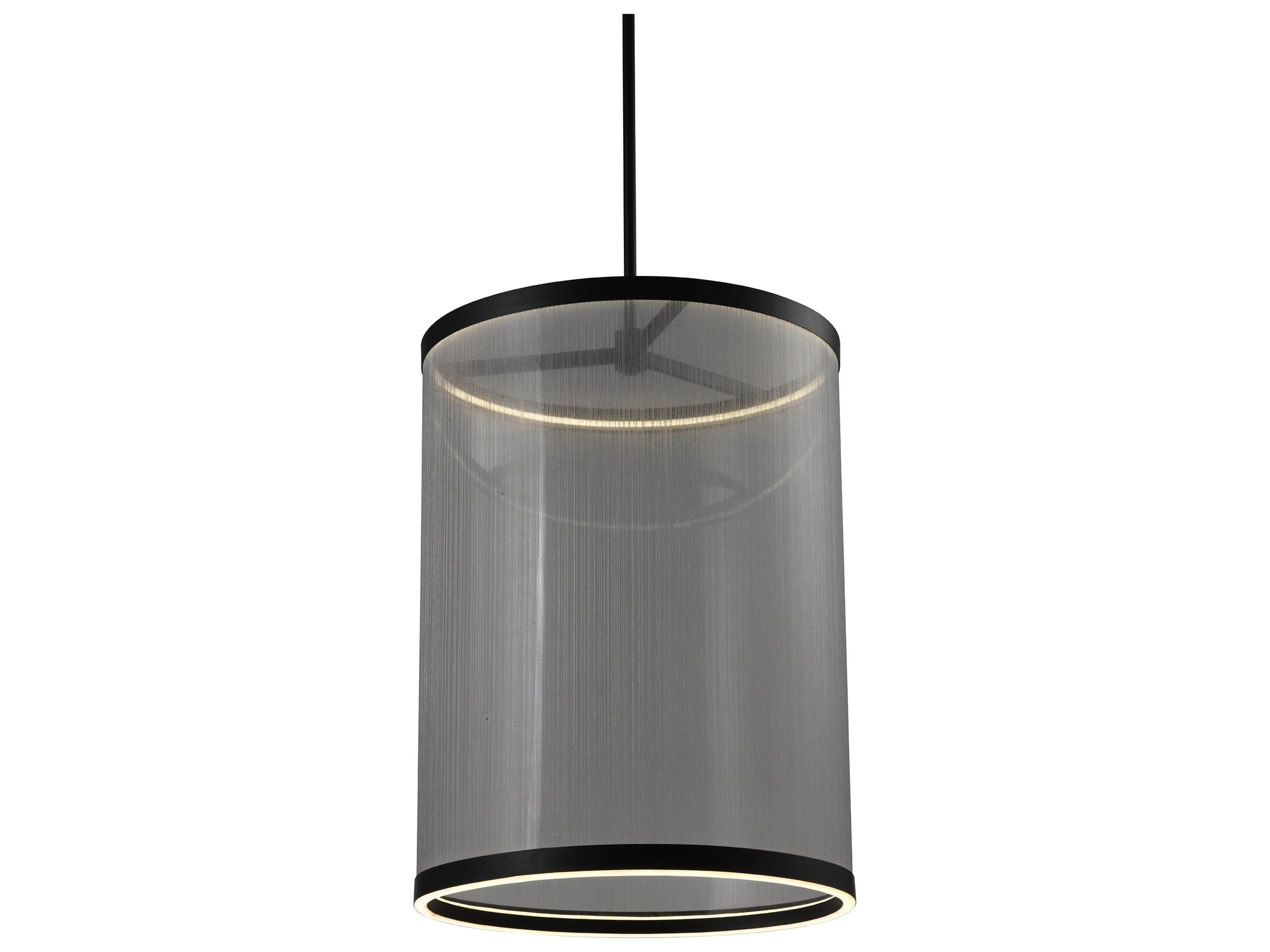Cora LED Pendant Chandelier in Black and Silver