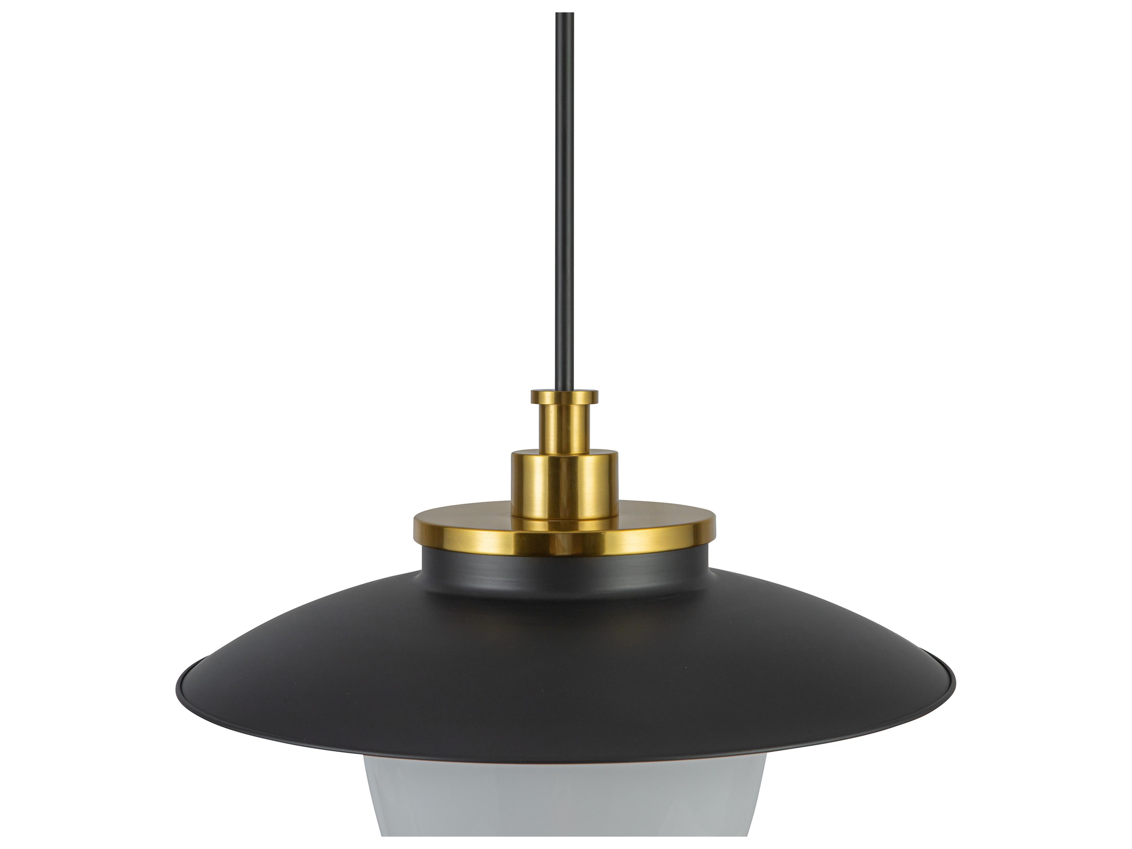 Artcraft Dahlia 3-Light Black Pendant