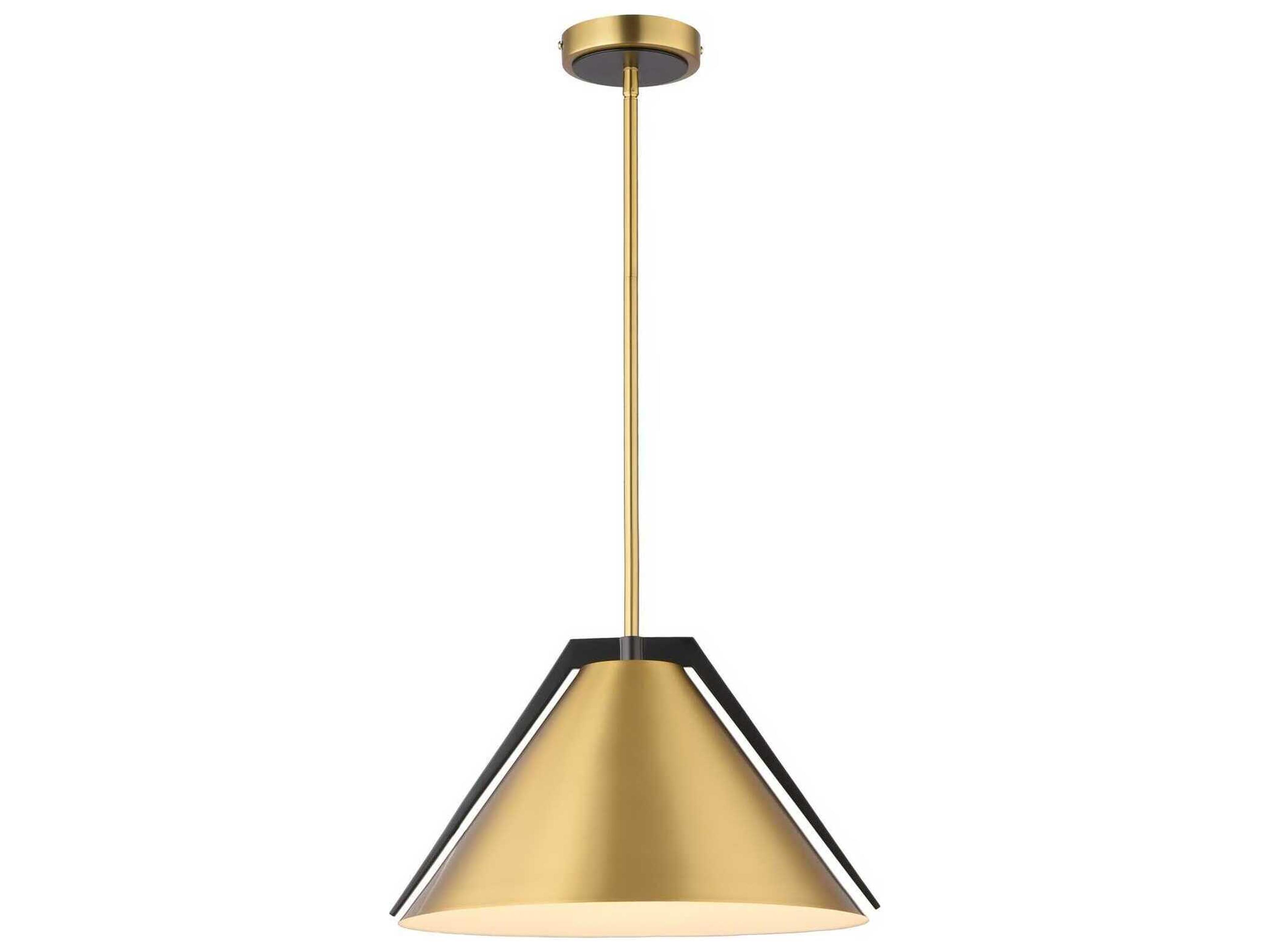 Baltic Pendant Light in Brass and Black