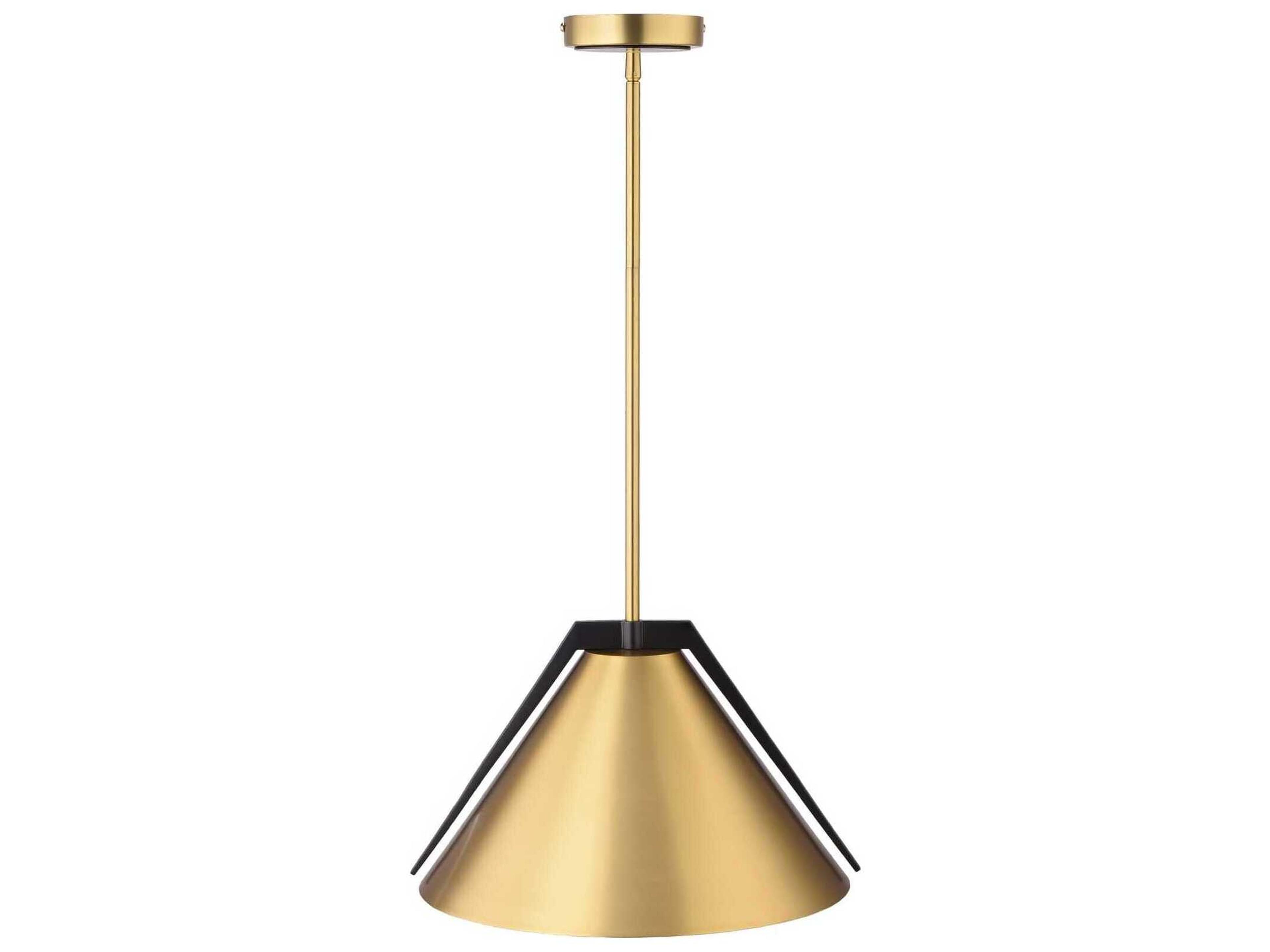 Artcraft Baltic 1-Light Brass Black Pendant