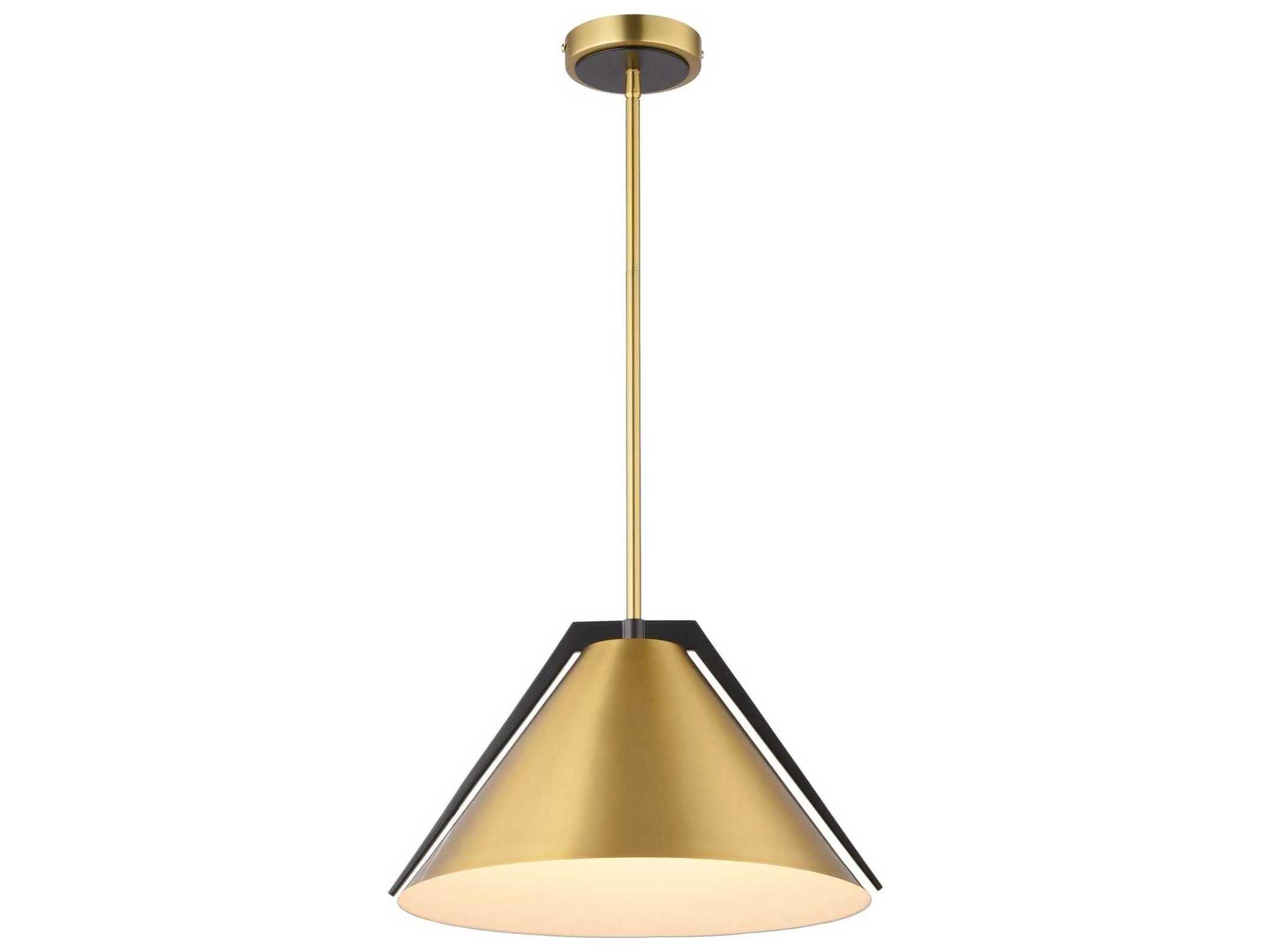 Artcraft Baltic 1-Light Brass Black Pendant