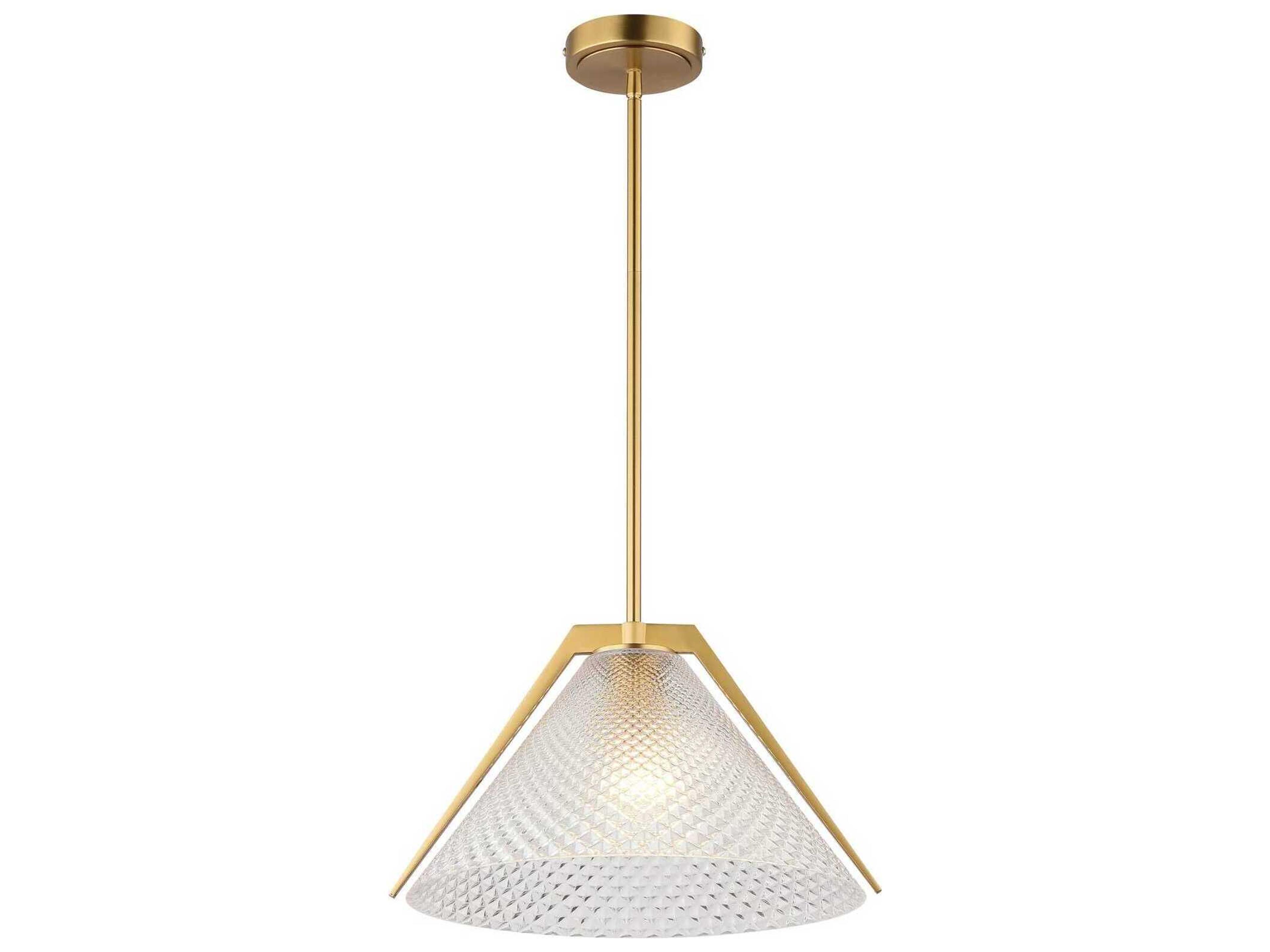 Artcraft Baltic 1-Light Brass Black Clear Pendant