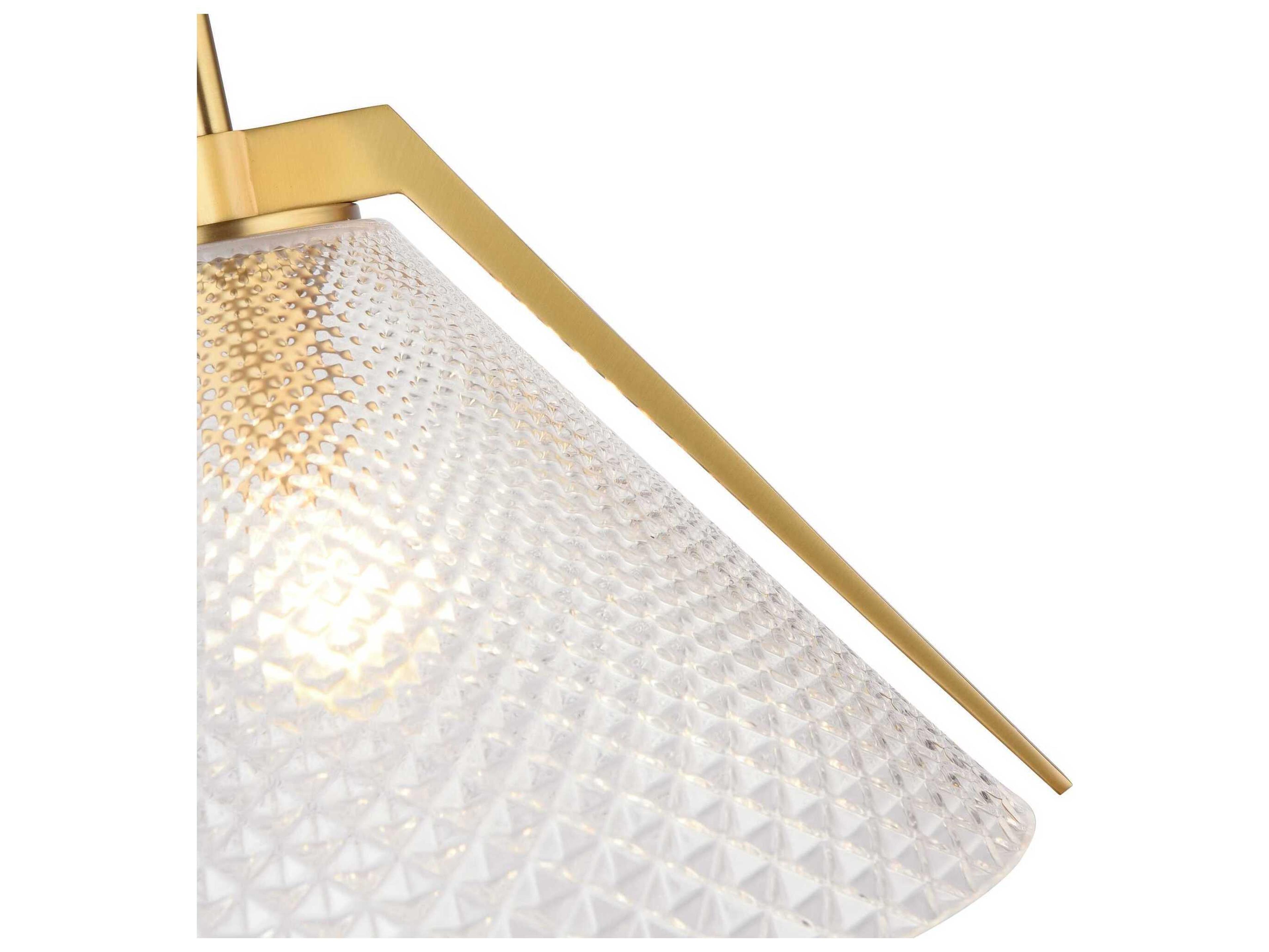 Artcraft Baltic 1-Light Brass Black Clear Pendant