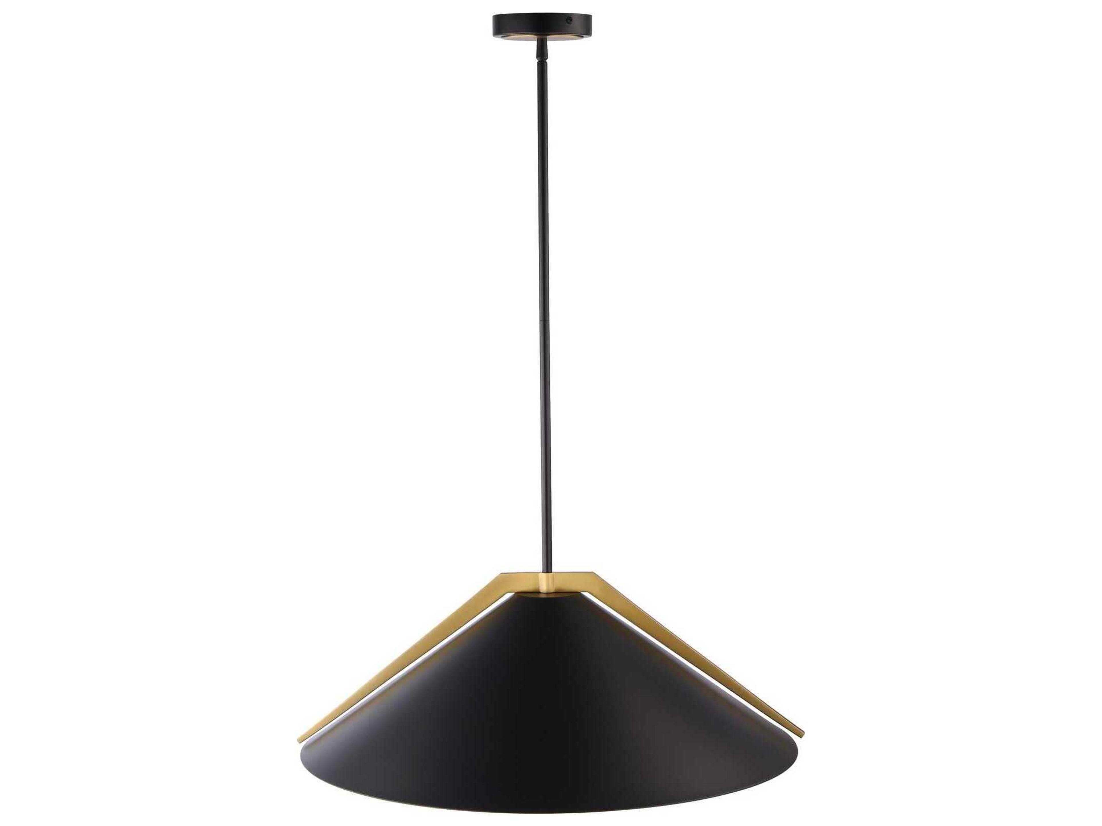 Artcraft Baltic 3-Light Black Brushed Brass Pendant