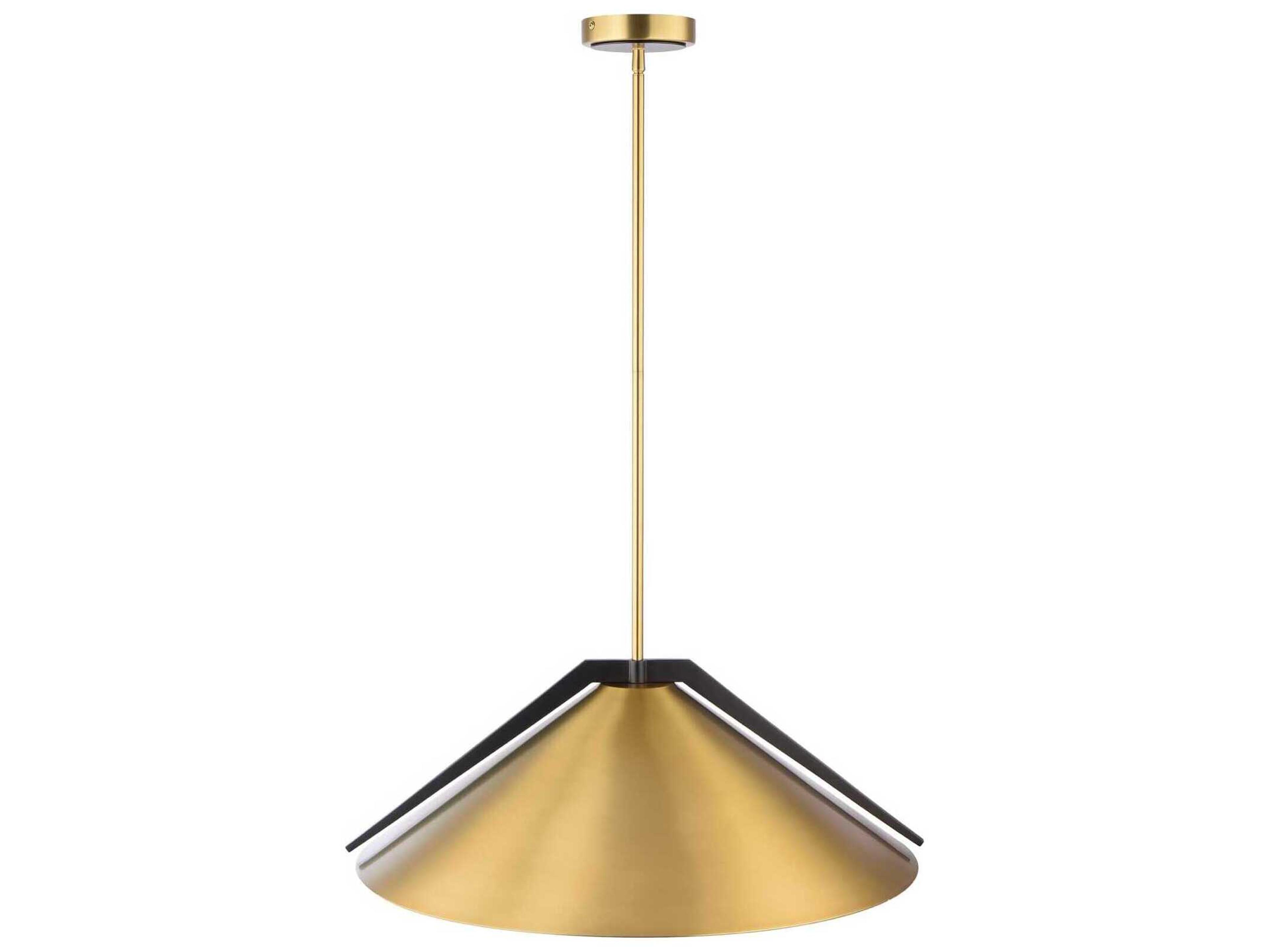 Artcraft Baltic 3-Light Brass Black Pendant