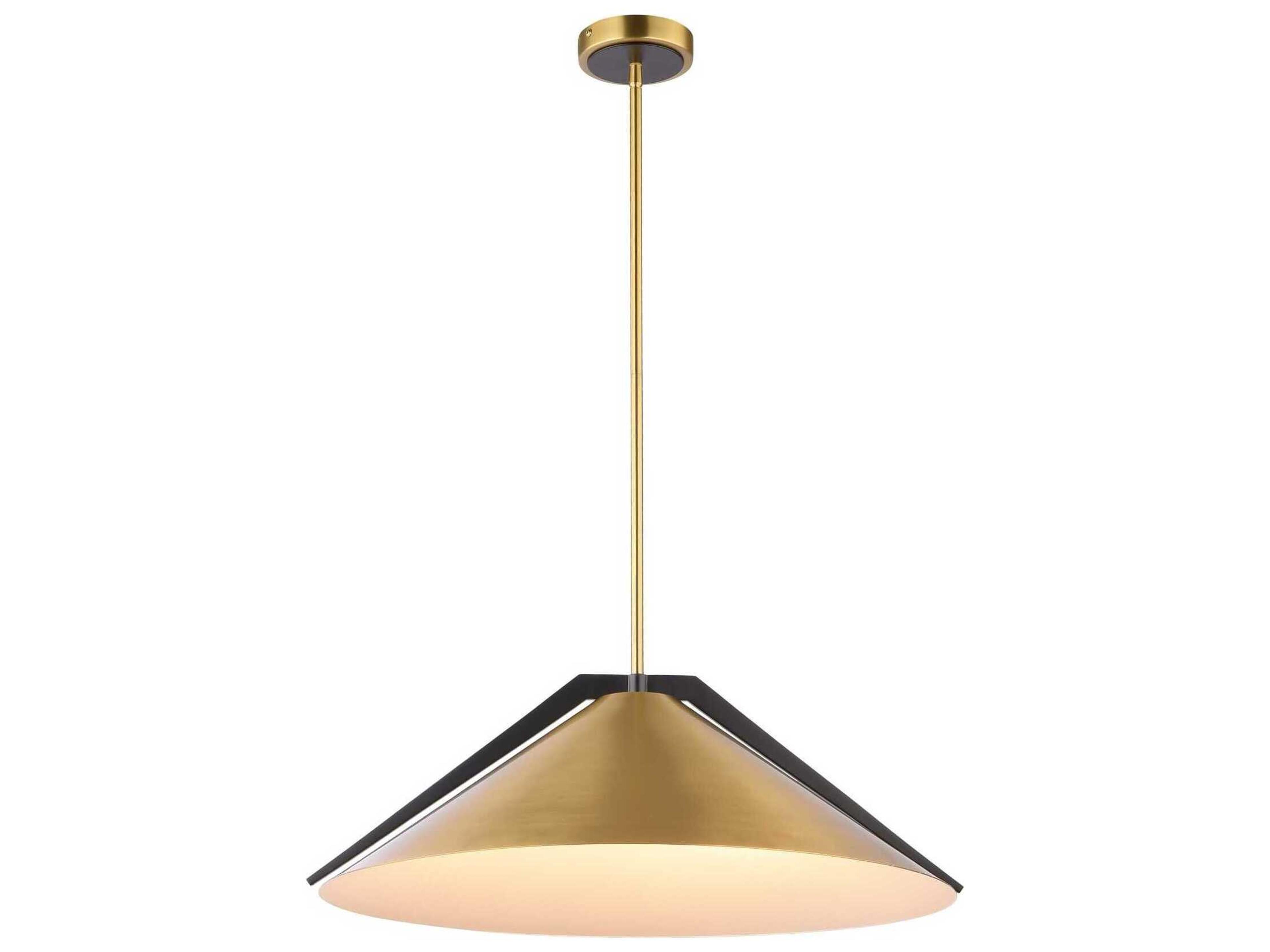 Artcraft Baltic 3-Light Brass Black Pendant