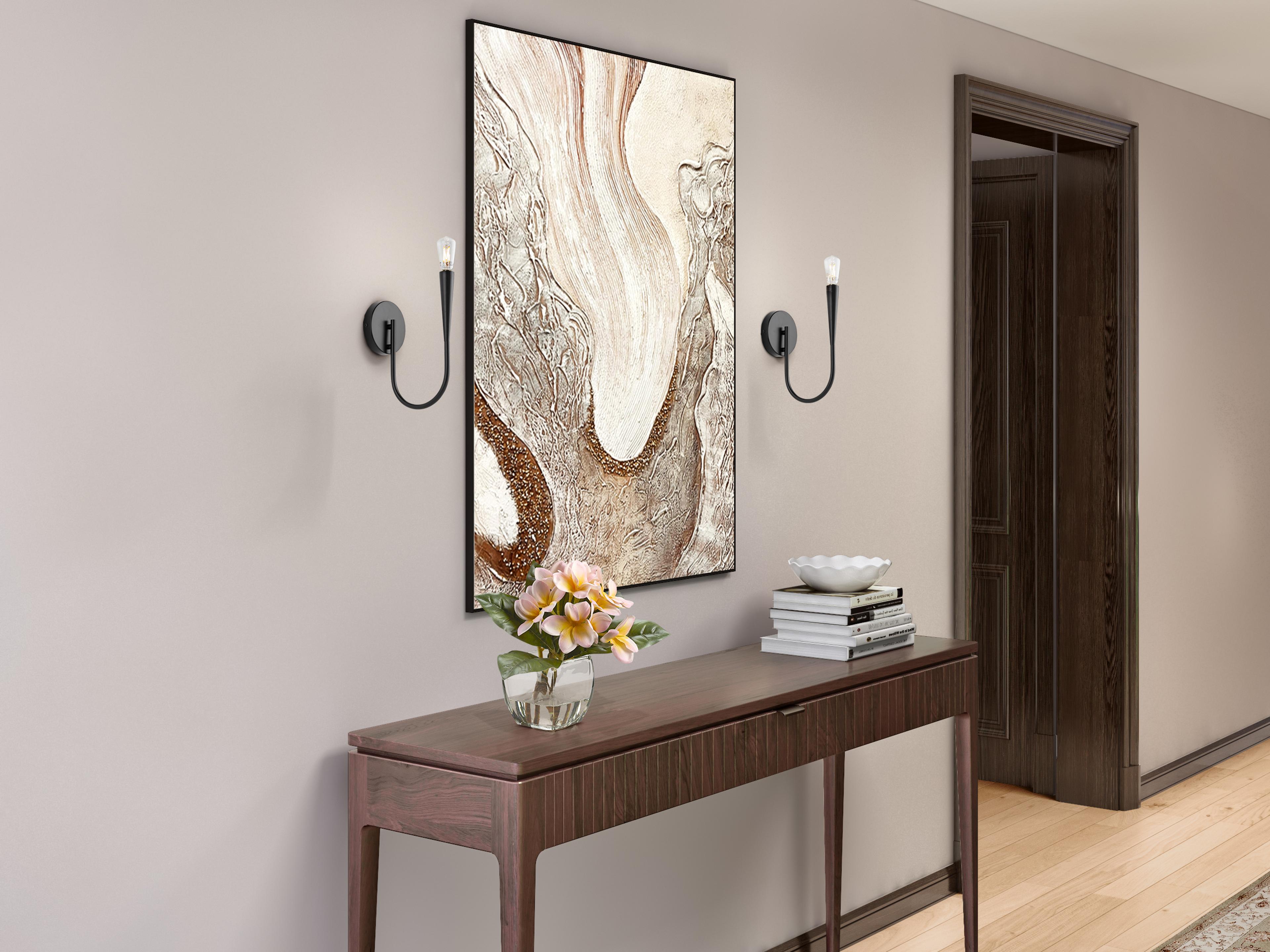 Artcraft Bronte 1-Light Black Wall Sconce