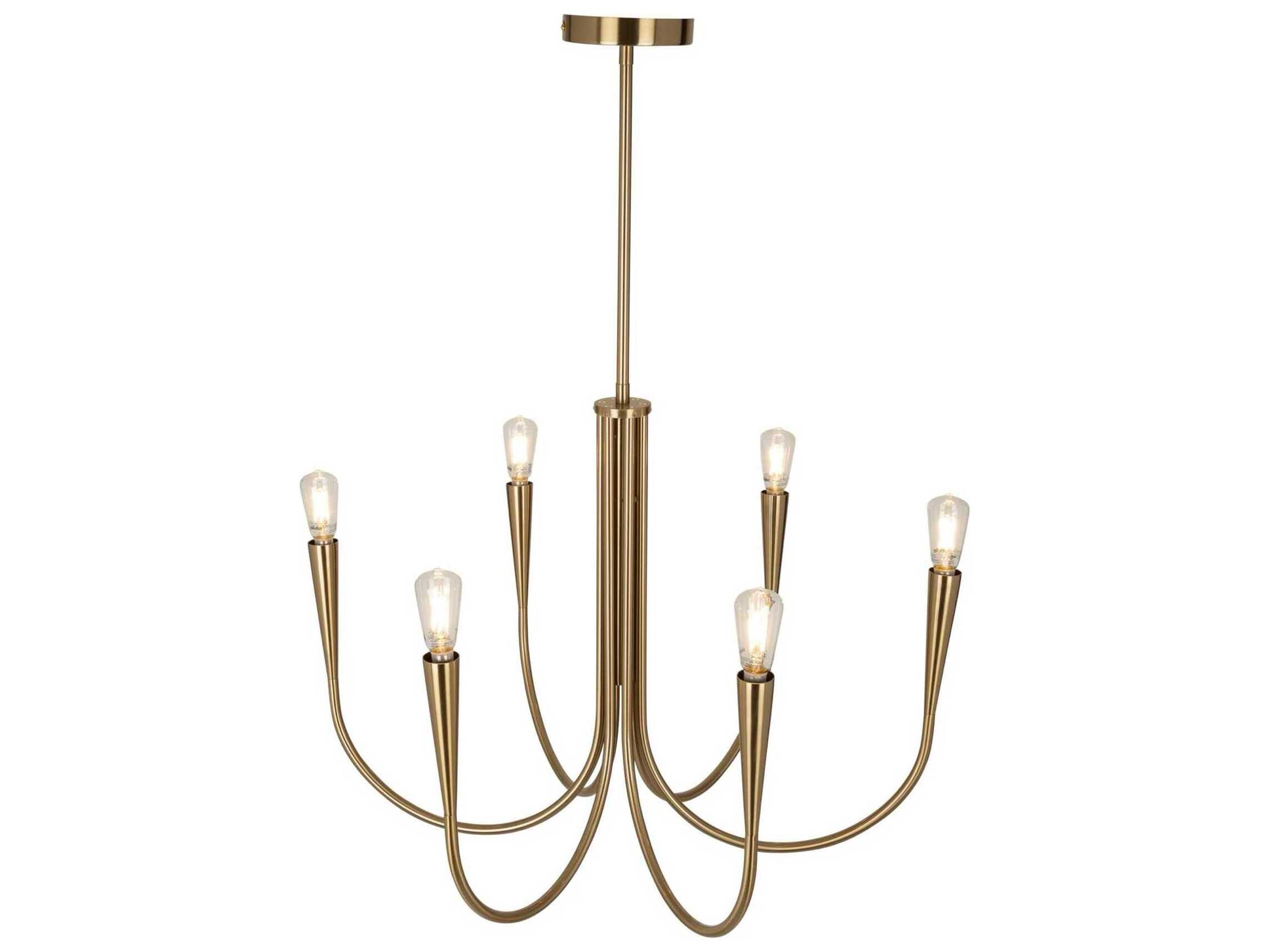 Artcraft Bronte 6-Light Brass Chandelier