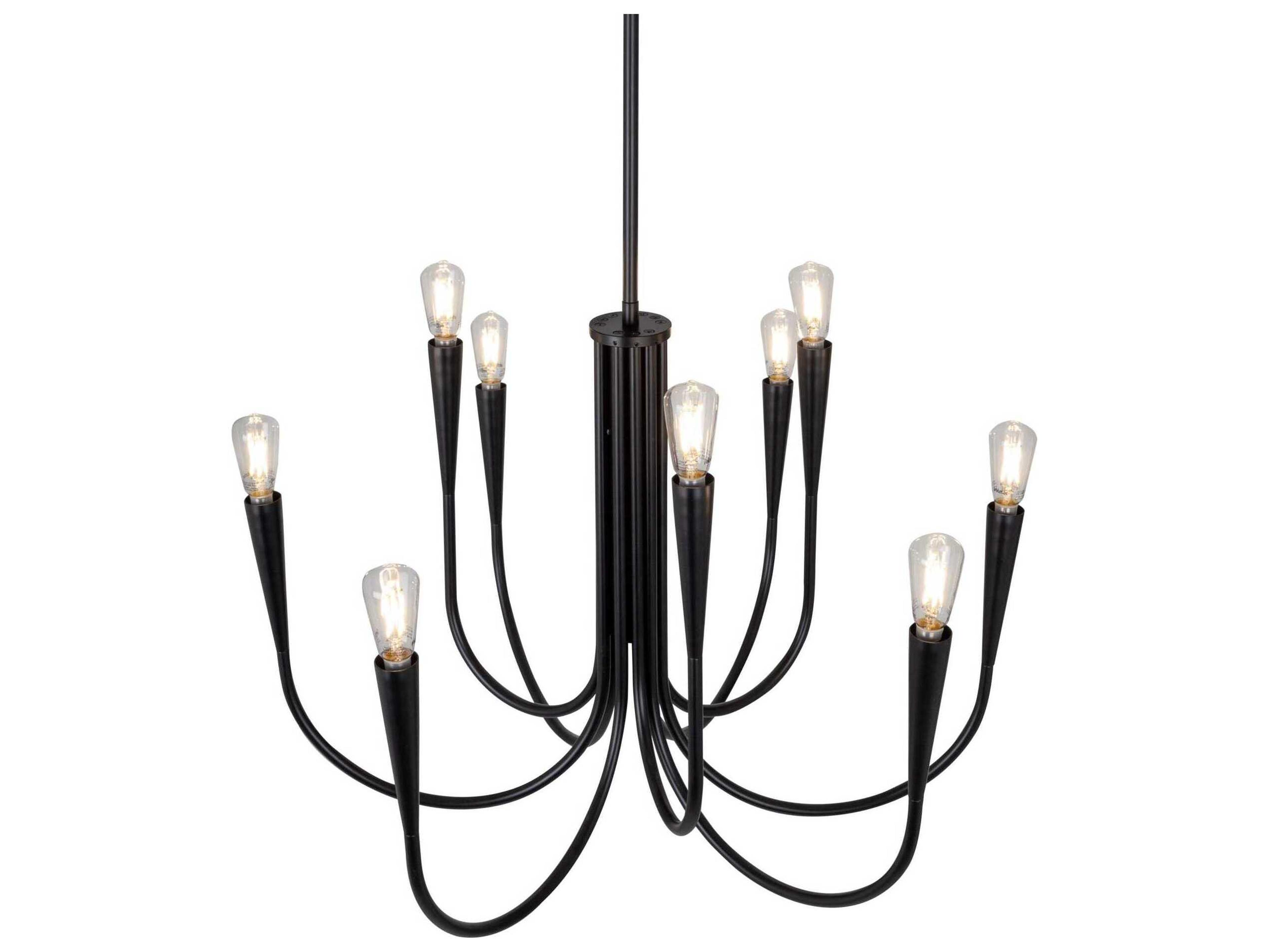 Artcraft Bronte 9-Light Black Chandelier