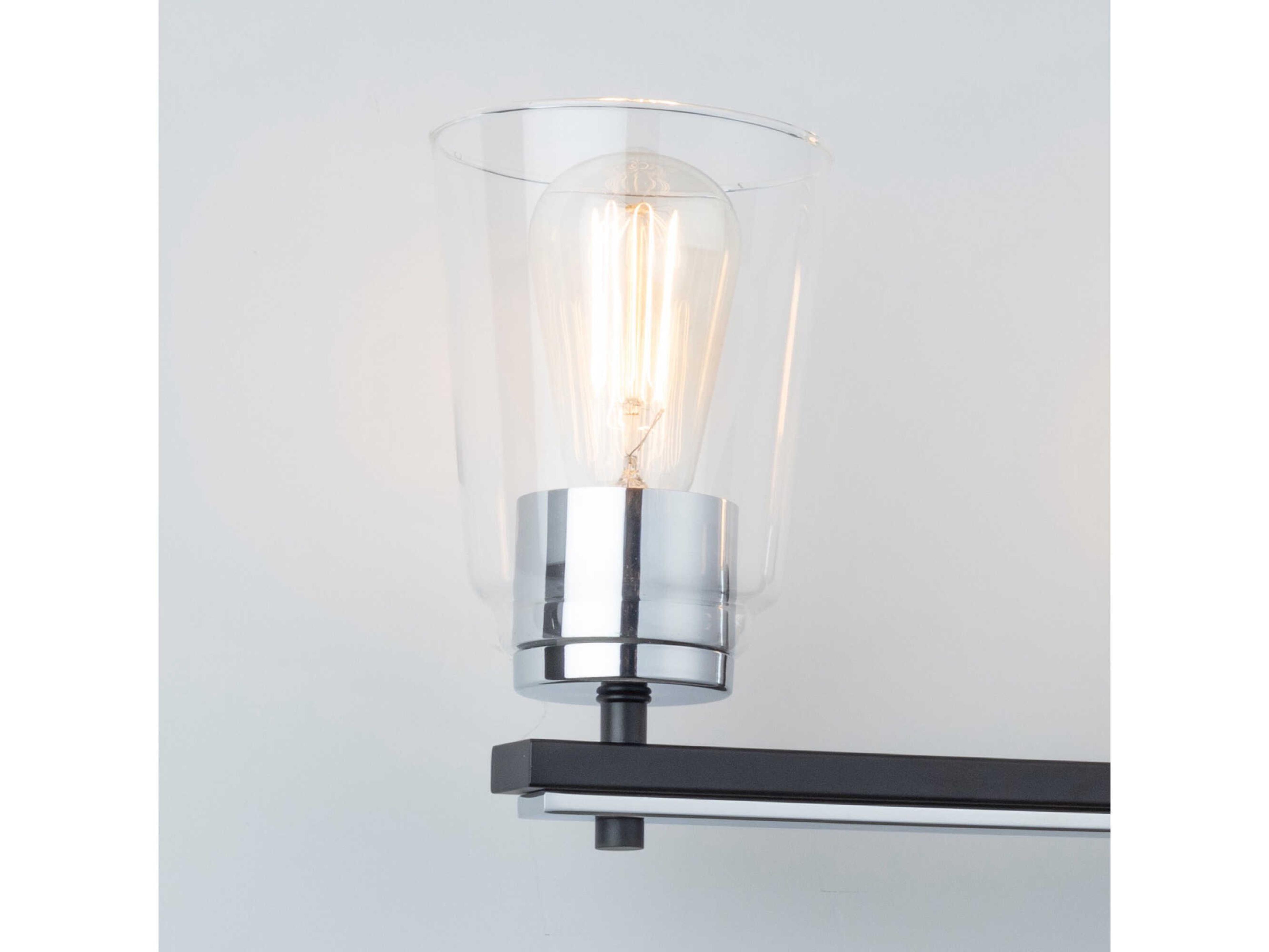 Artcraft Essex 4-Light Black Chrome Vanity Light