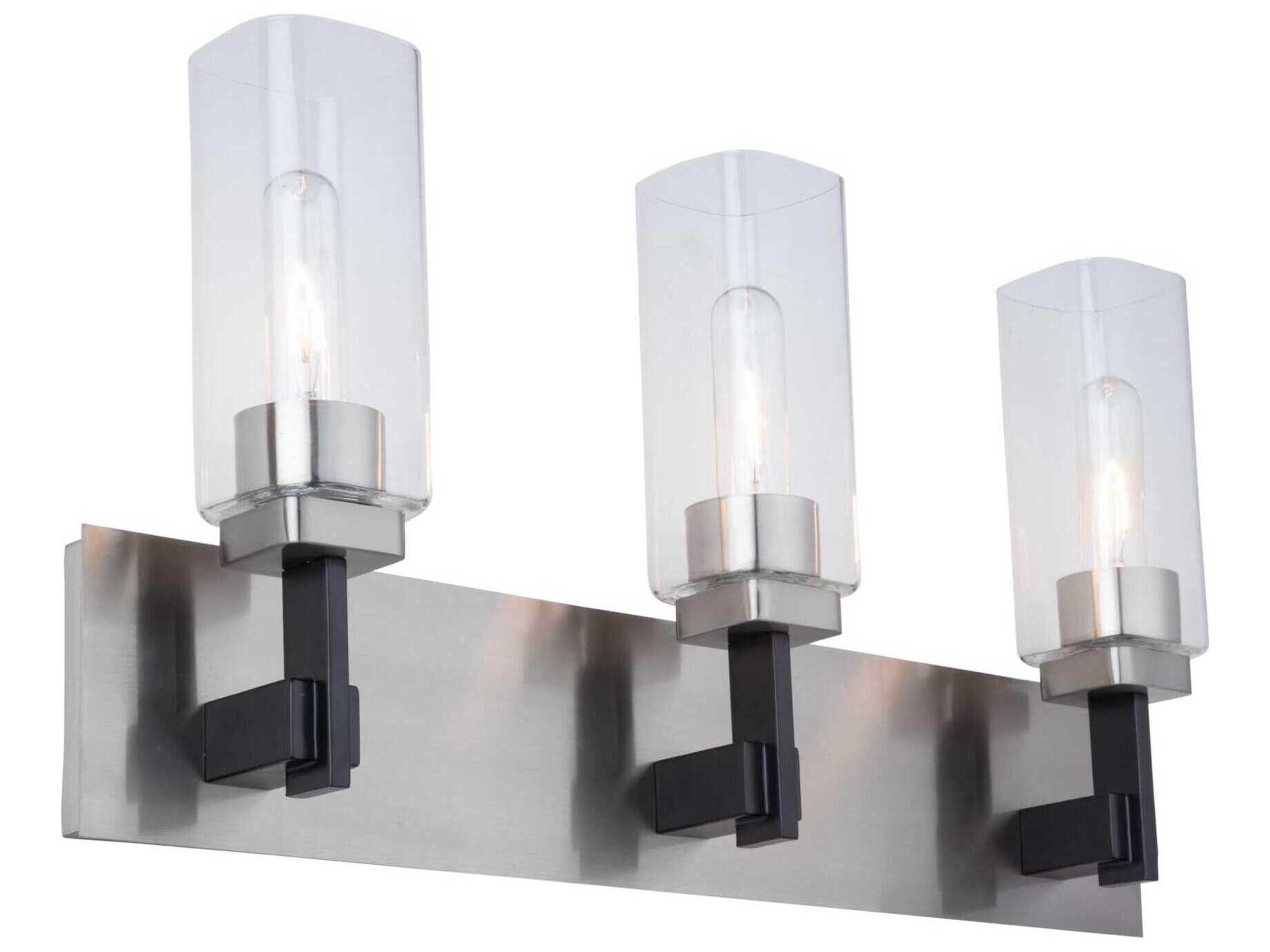 Artcraft Arlington 3-Light Satin Nickel Vanity Light