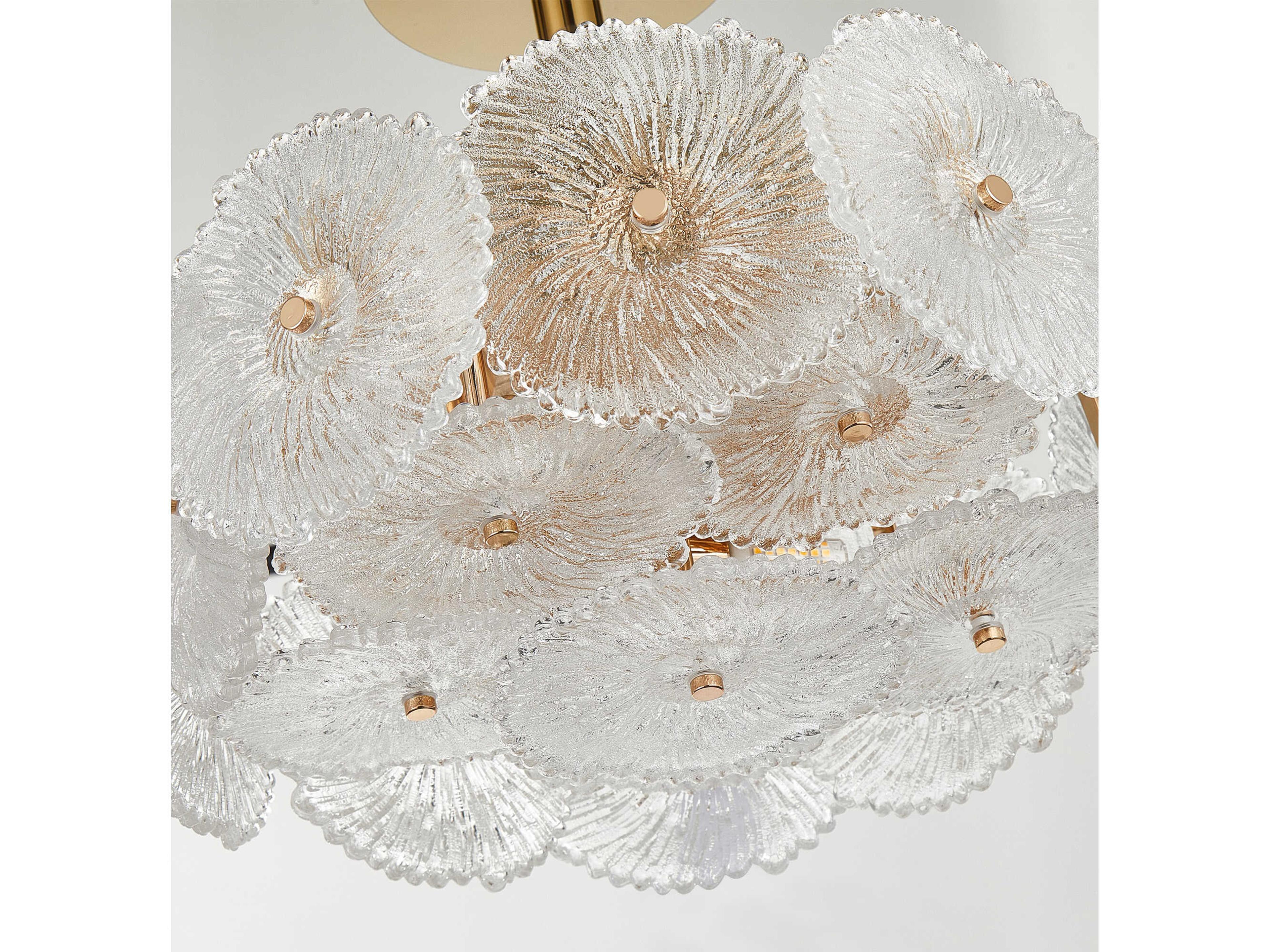 Artcraft Bloom 6-Light Brass Semi Flush Mount