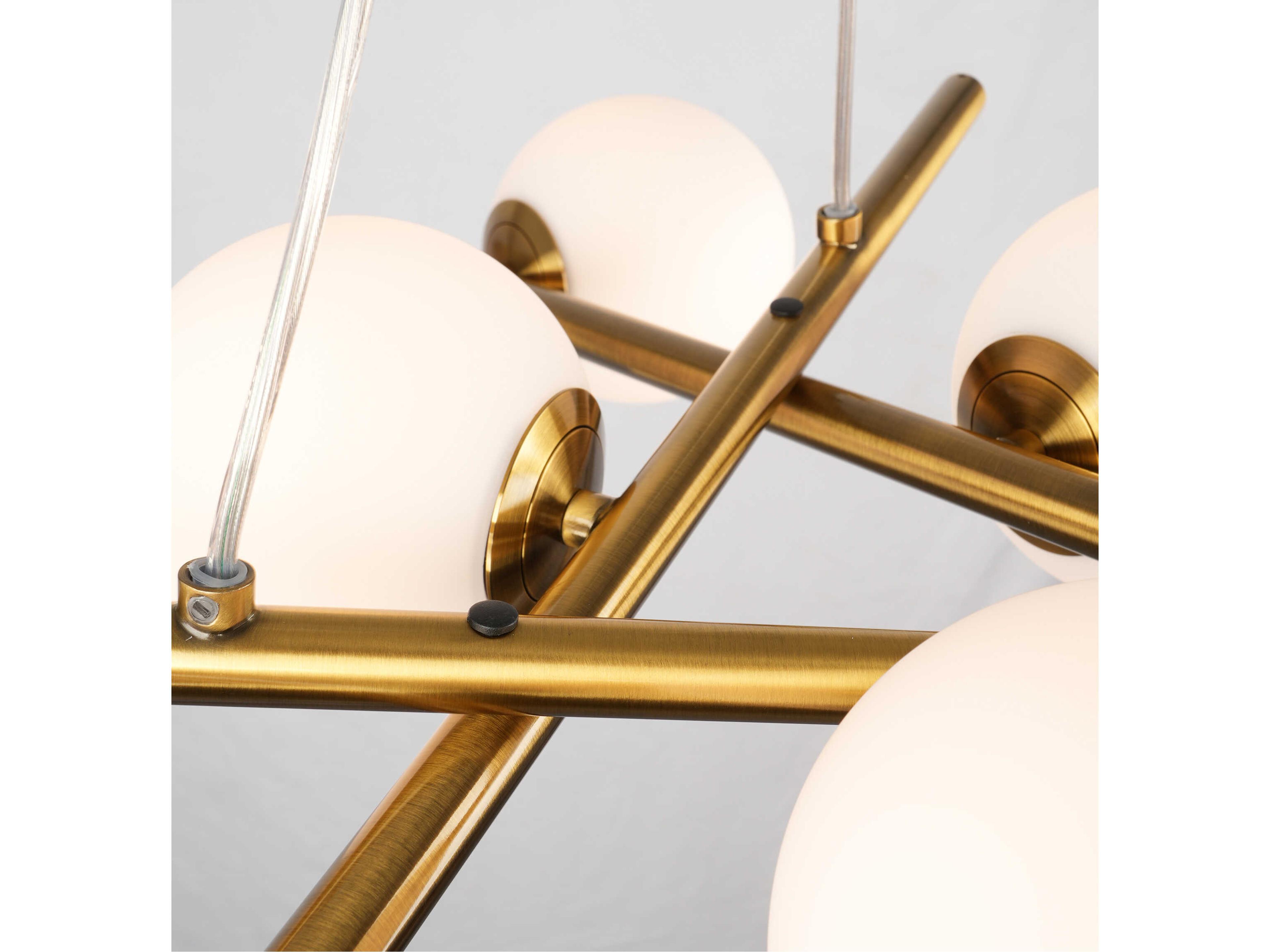 Artcraft Modena 6-Light Plated Brushed Brass Globe Chandelier