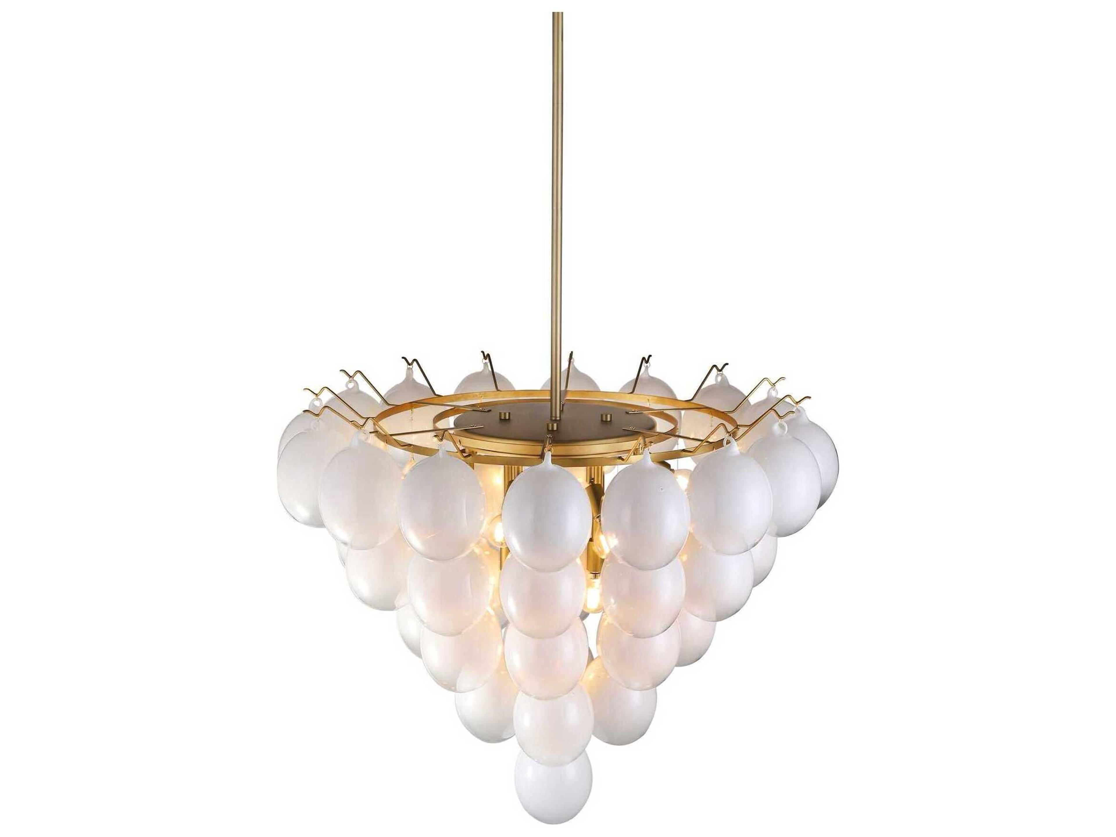 Artcraft Globo 13-Light Brushed Brass Globe Tiered Chandelier